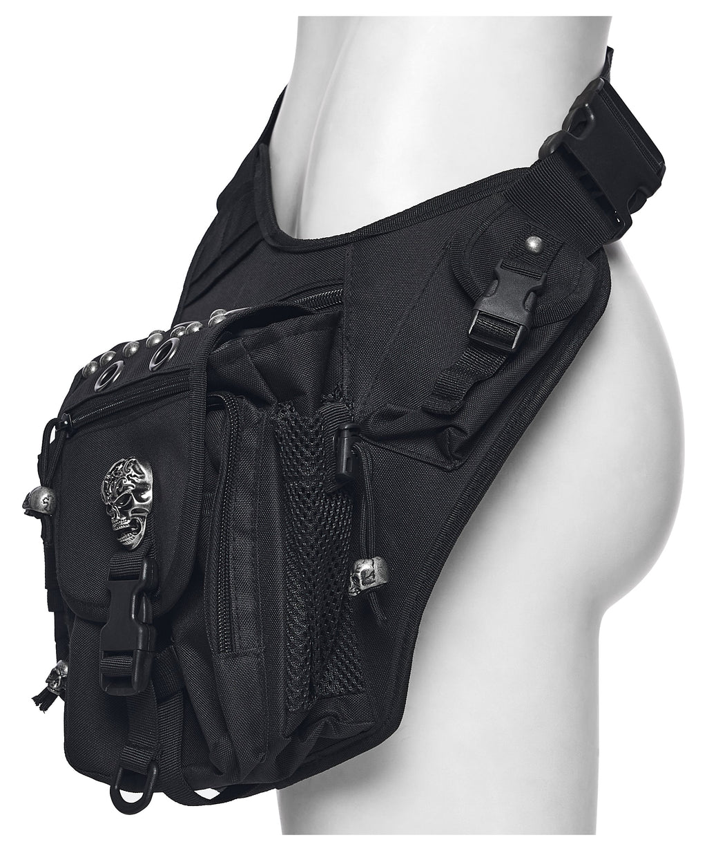 Punk Rave Techwear Skull Waist-Leg Bag