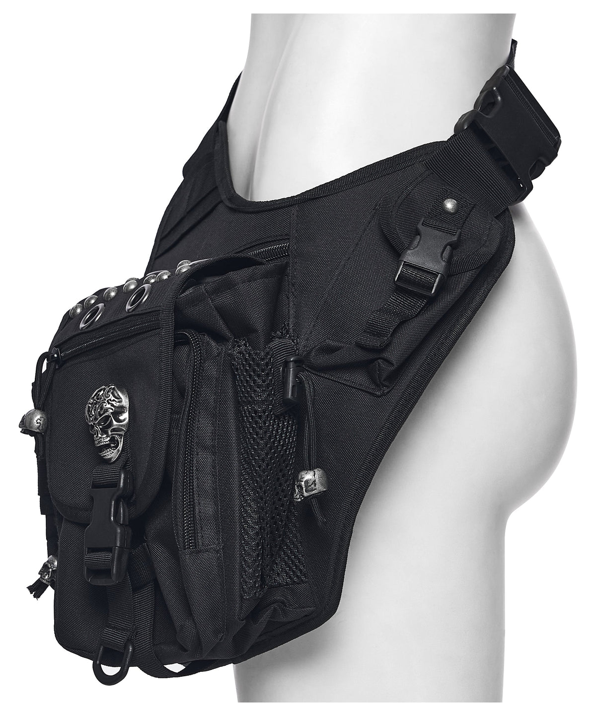 Punk Rave Techwear Skull Waist-Leg Bag