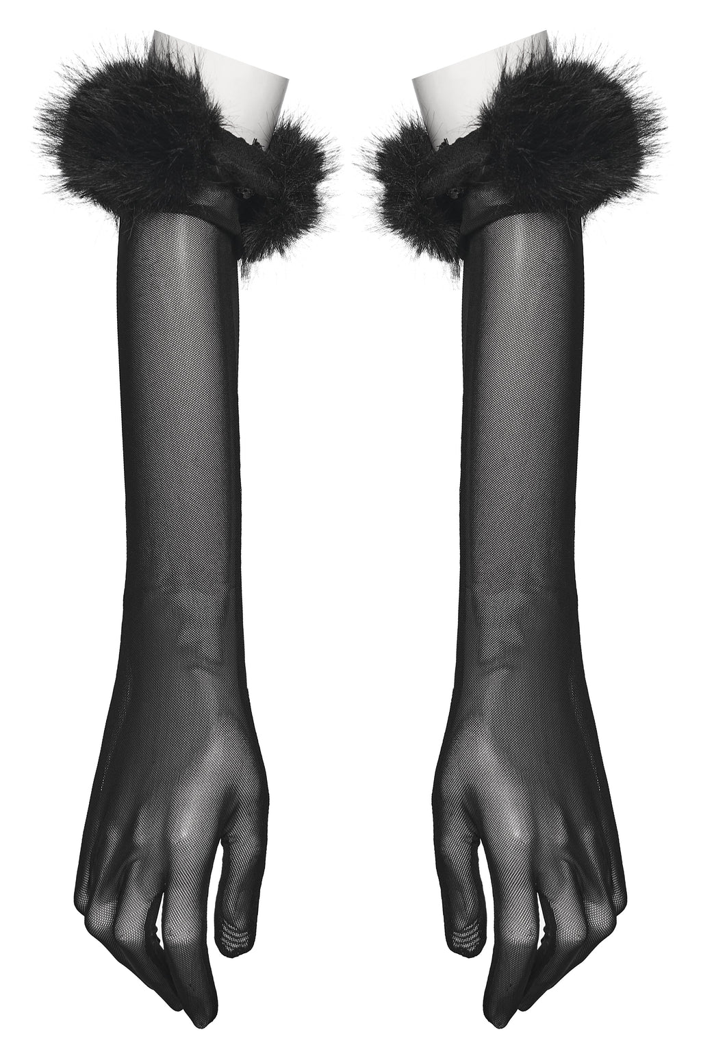 Punk Rave Fluffy Goth Gloves - DevilGothic DevilGothic