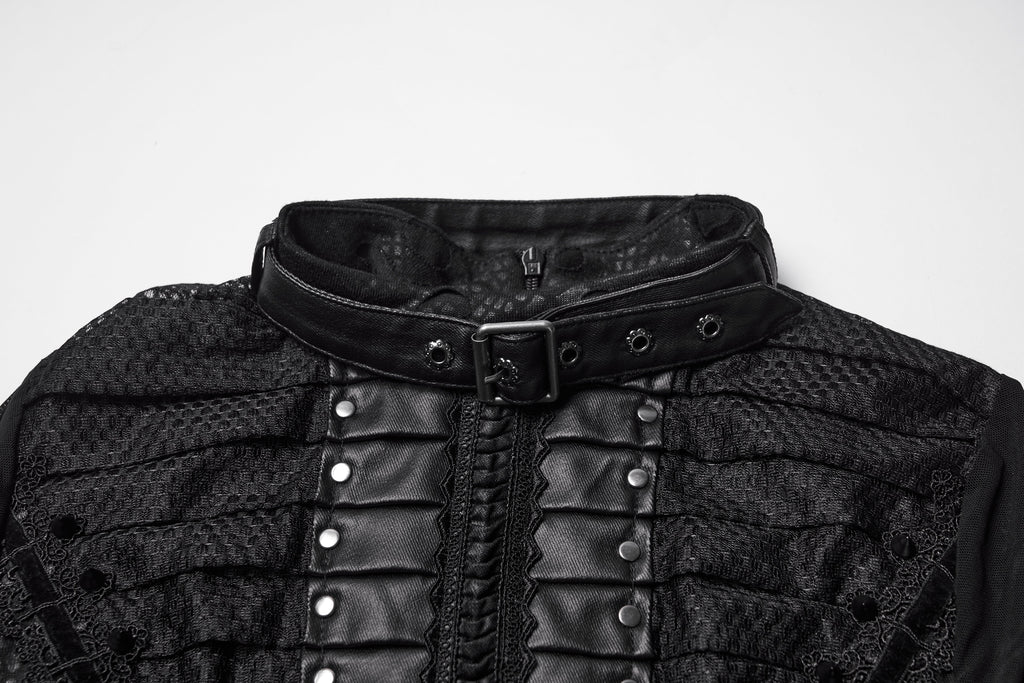 Punk Rave Seraphine Spinal Lace Panel Maxi Dress In Black - DevilGothic DevilGothic