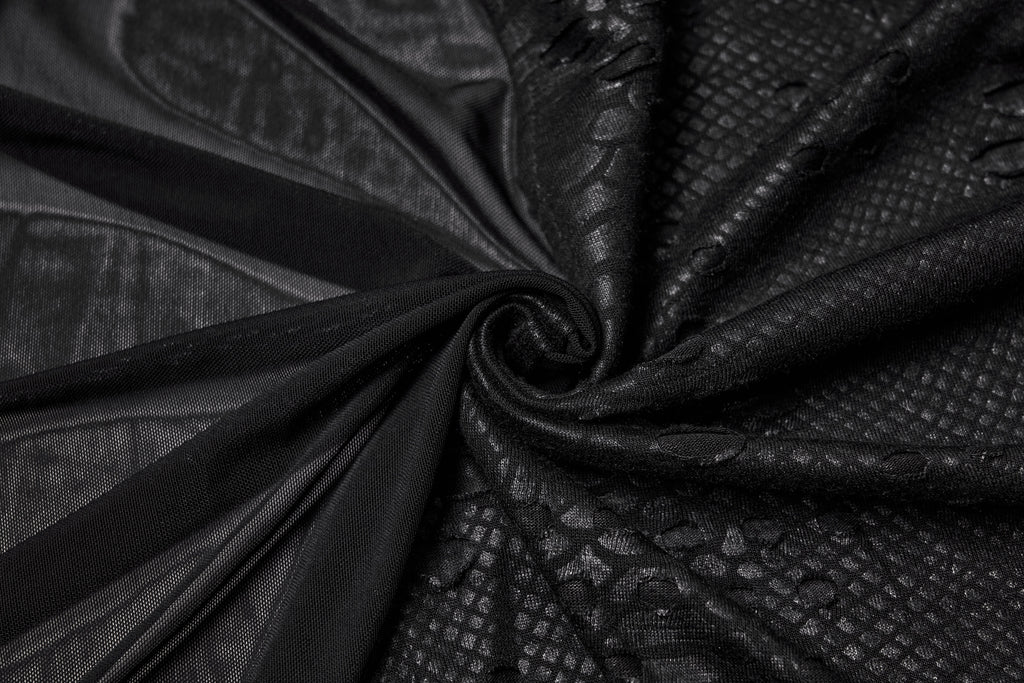 Punk Rave Seraphine Spinal Lace Panel Maxi Dress In Black - DevilGothic DevilGothic