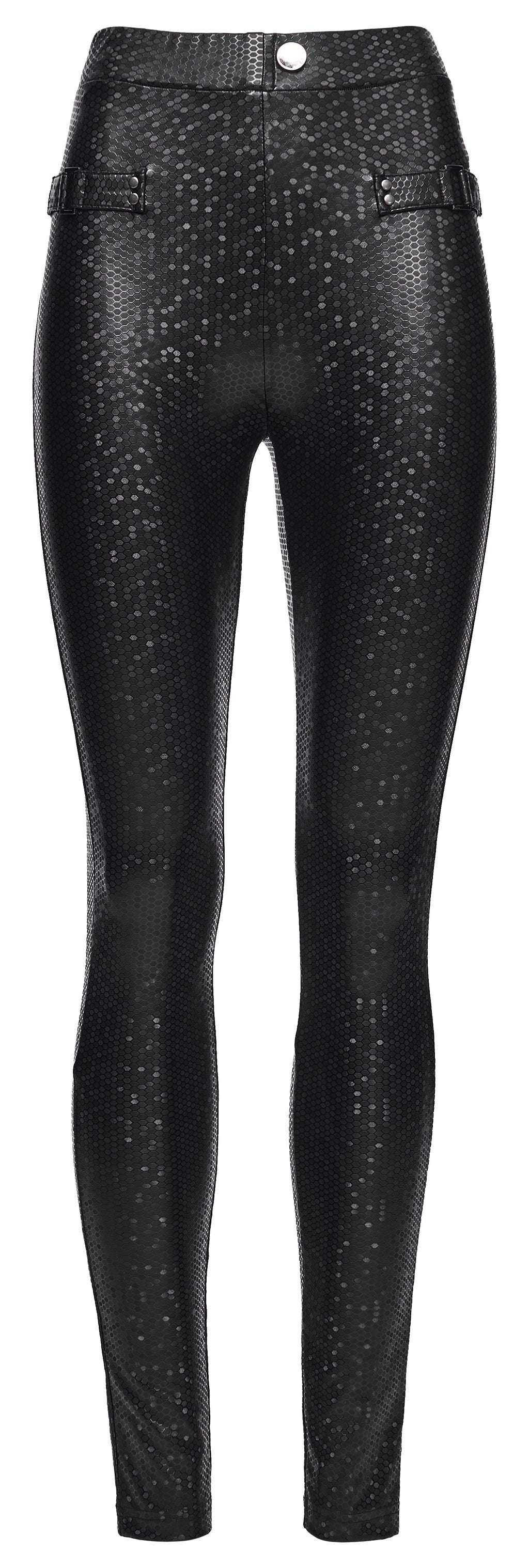 Punk Rave Ravenna Leggings - Black Prism Finish - DevilGothic DevilGothic