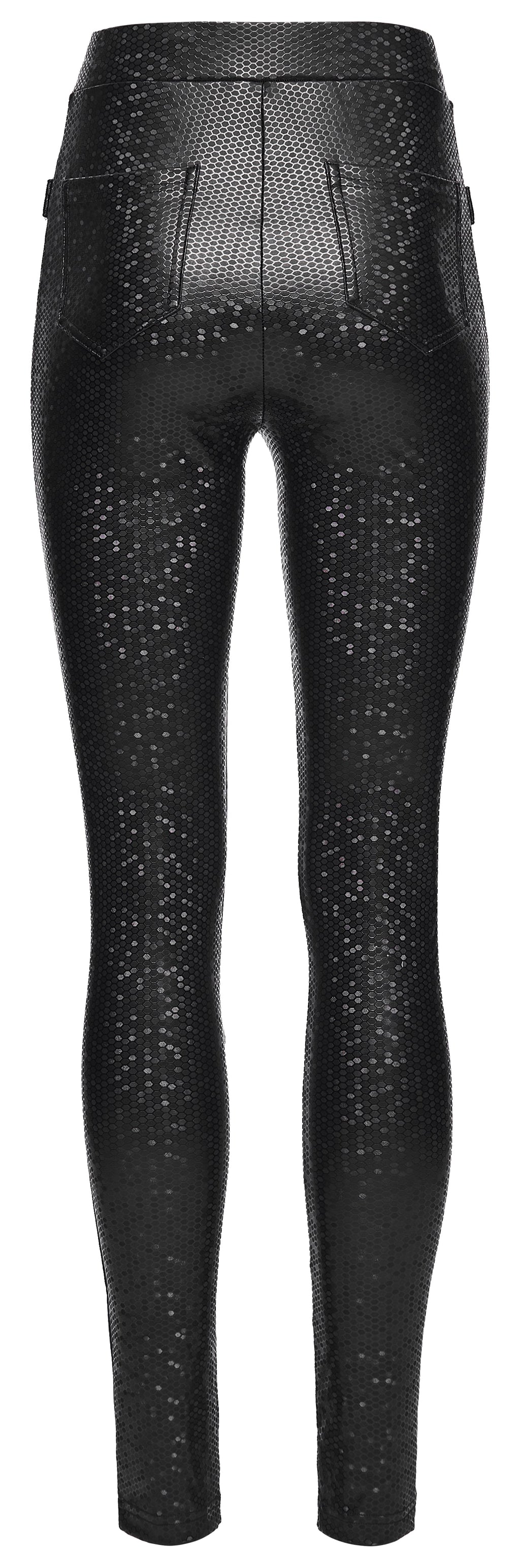 Punk Rave Ravenna Leggings - Black Prism Finish - DevilGothic DevilGothic