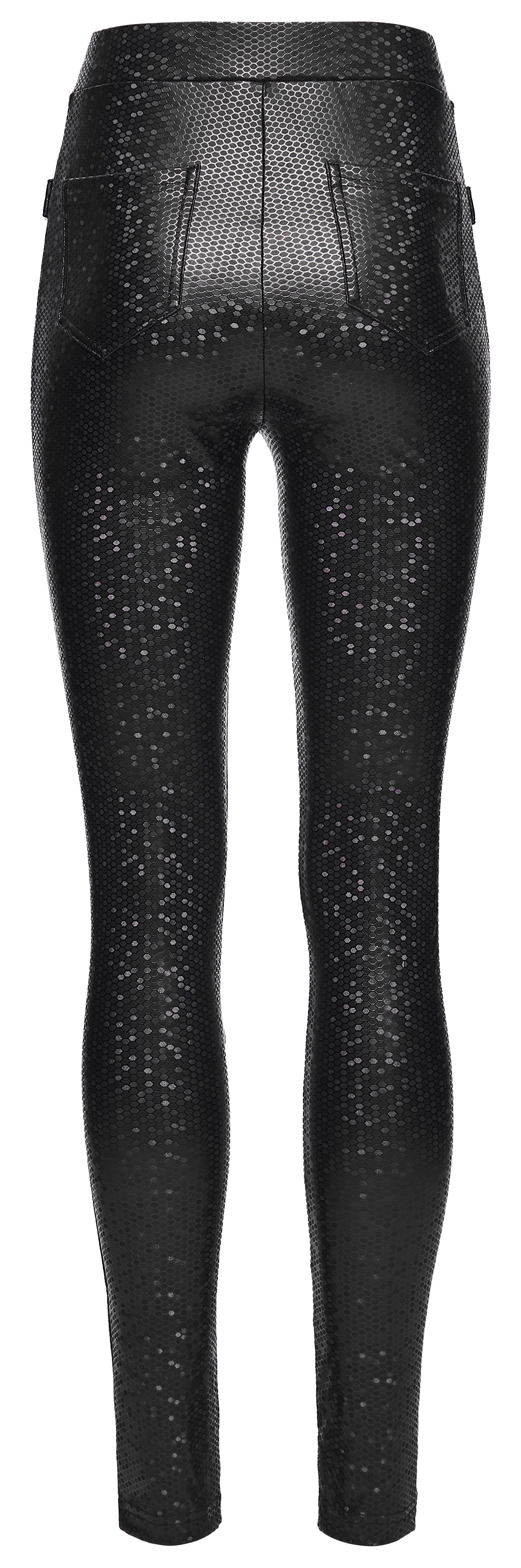 Punk Rave Ravenna Leggings - Black Prism Finish - DevilGothic DevilGothic