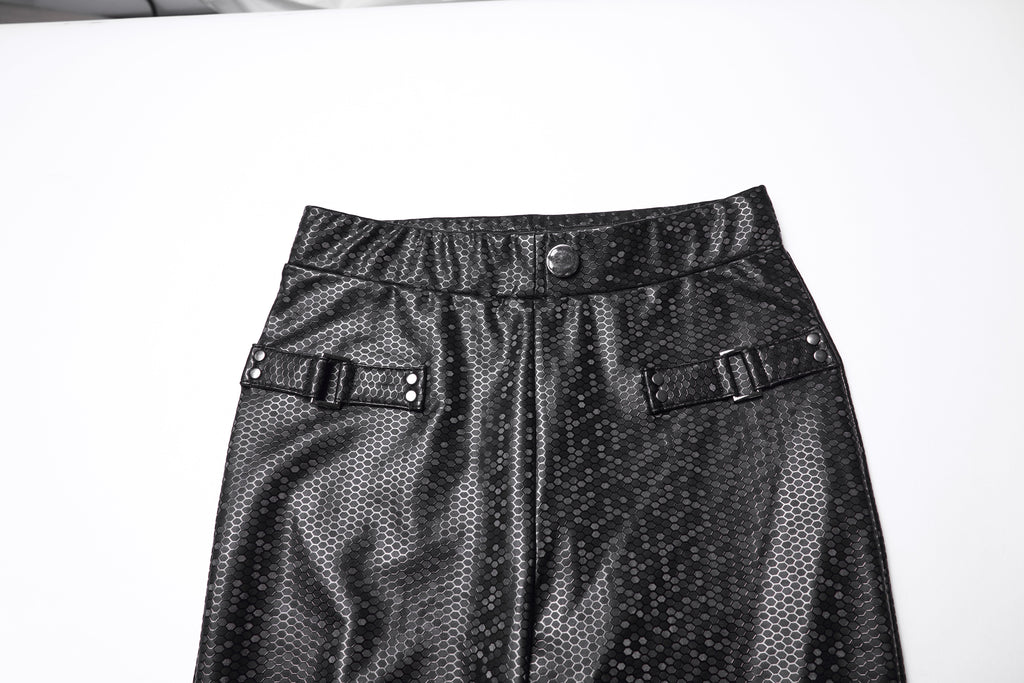 Punk Rave Ravenna Leggings - Black Prism Finish - DevilGothic DevilGothic