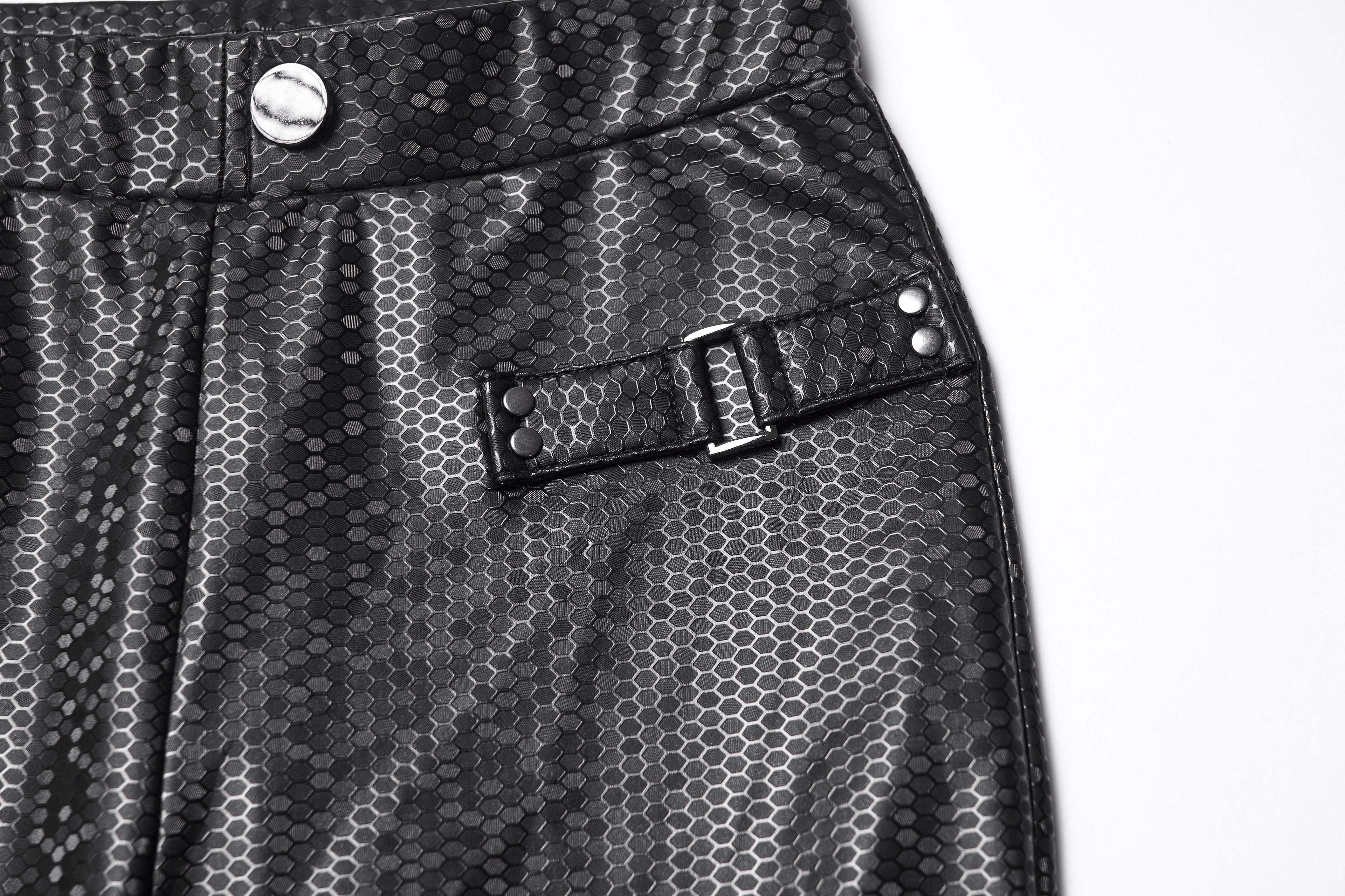 Punk Rave Ravenna Leggings - Black Prism Finish - DevilGothic DevilGothic