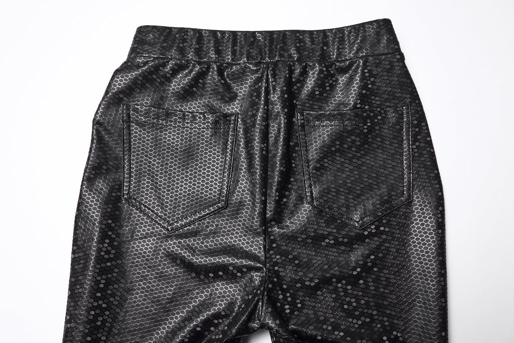 Punk Rave Ravenna Leggings - Black Prism Finish - DevilGothic DevilGothic