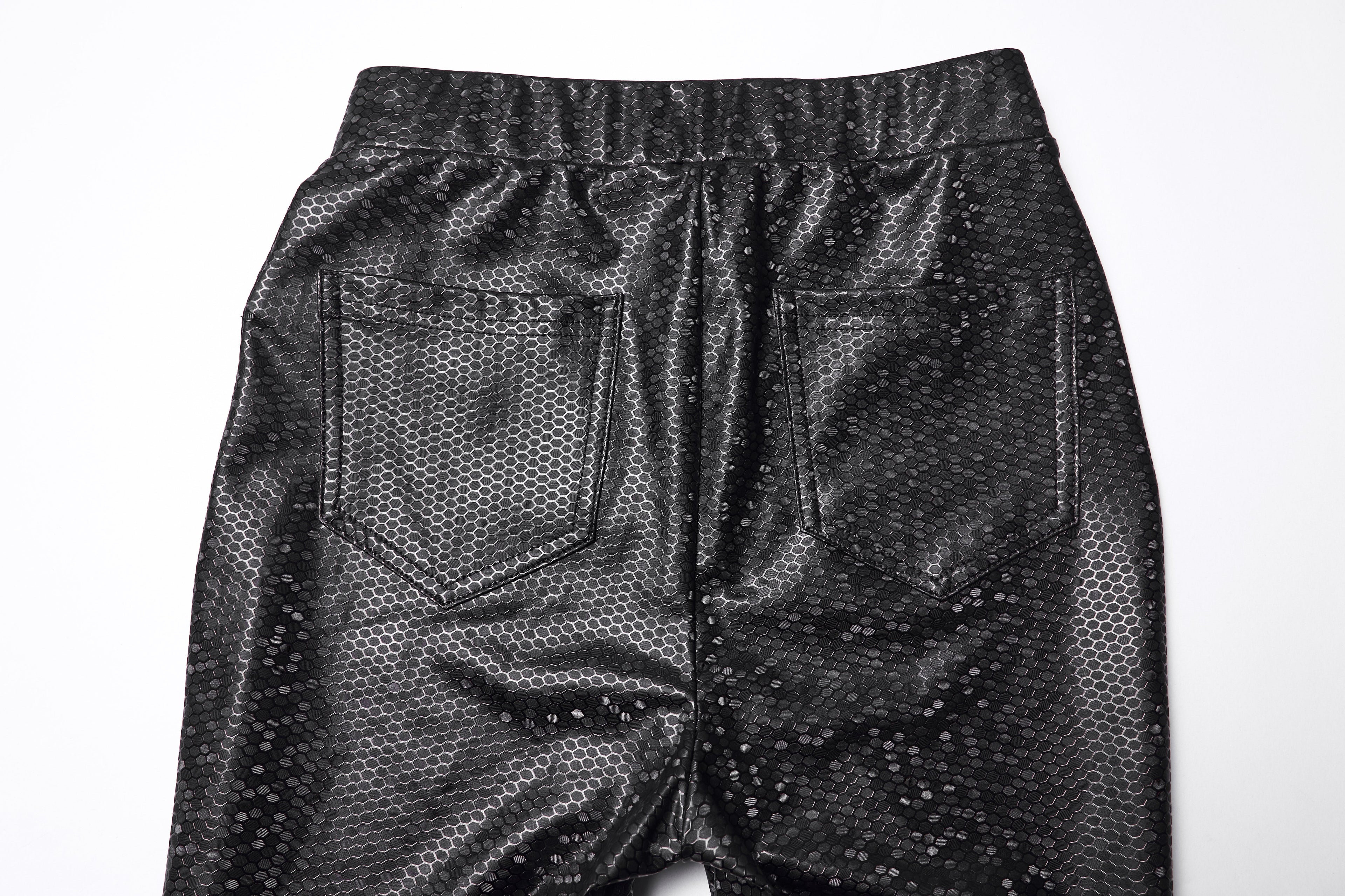 Punk Rave Ravenna Leggings - Black Prism Finish - DevilGothic DevilGothic