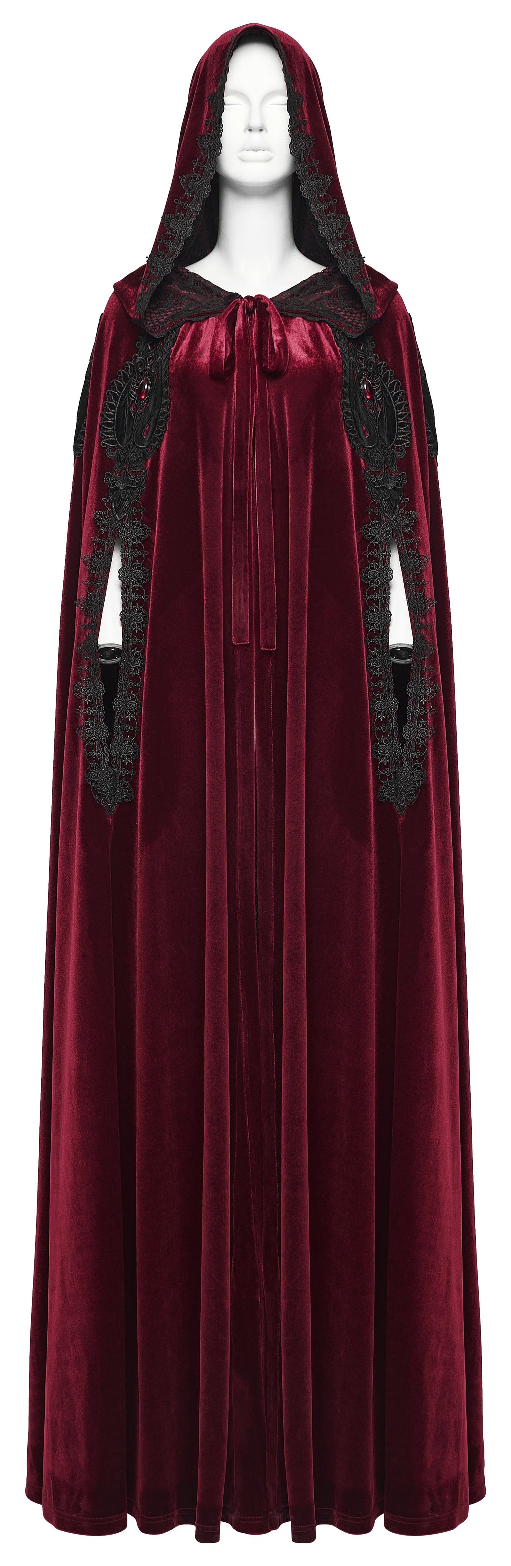 Punk Rave Seraphiel Gothic Velvet Cloak – Blood Red - DevilGothic DevilGothic