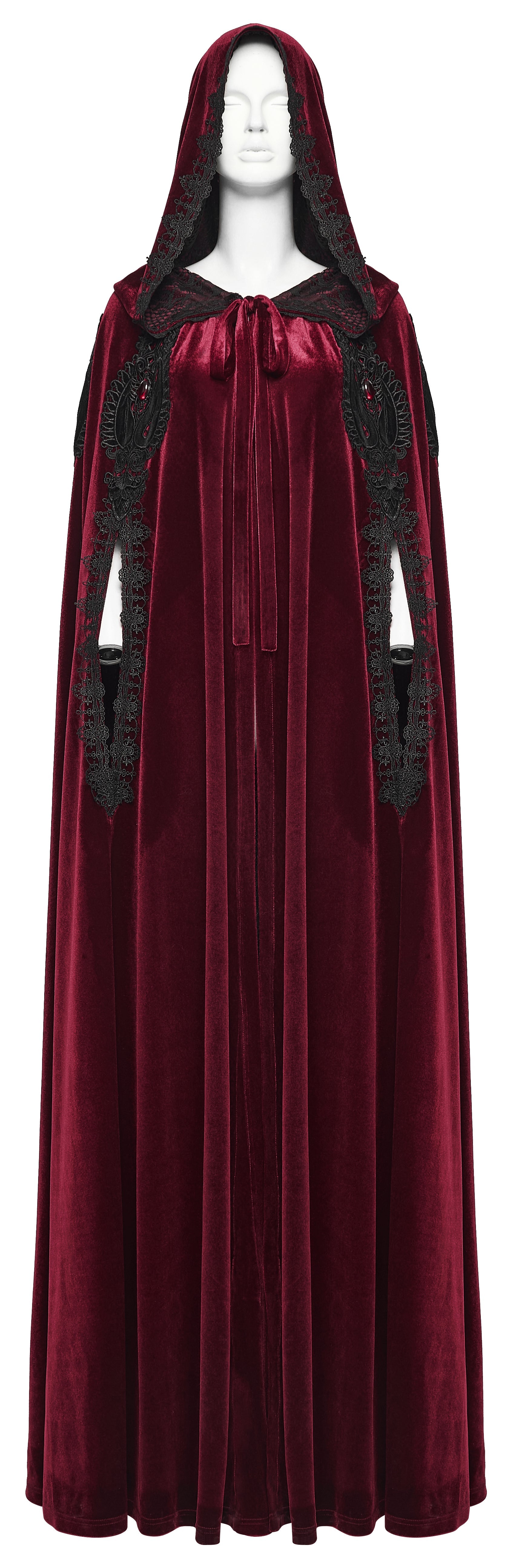 Punk Rave Seraphiel Gothic Velvet Cloak – Blood Red - DevilGothic DevilGothic