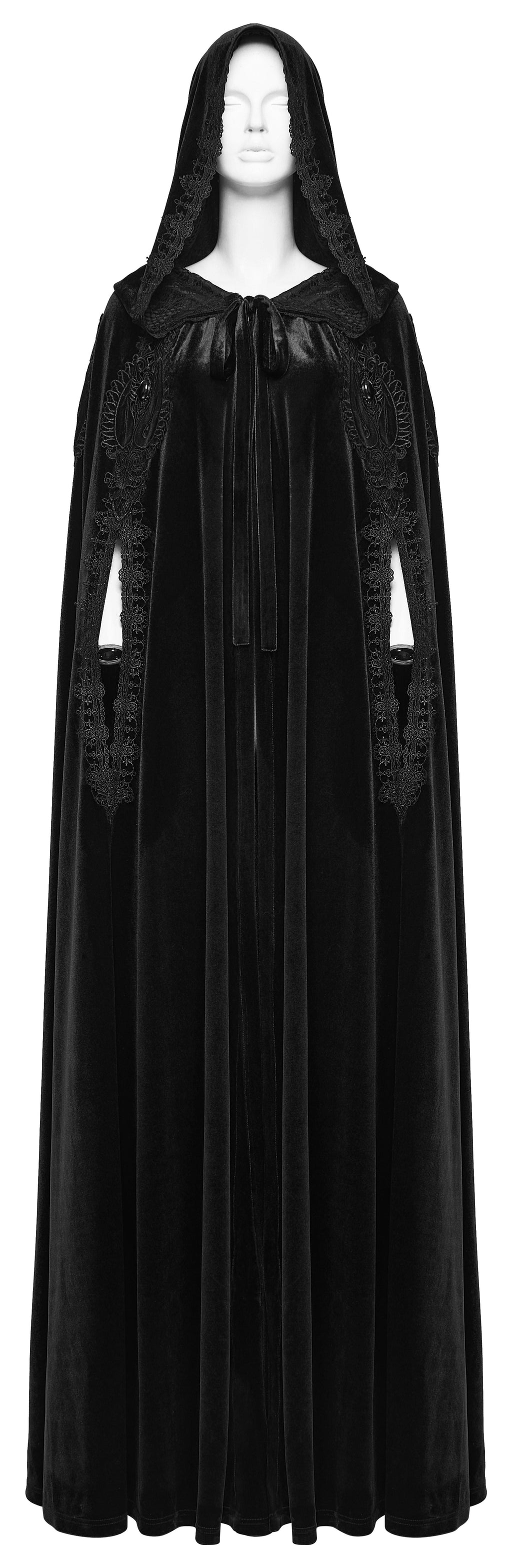 Punk Rave Goth Velvet Cloak – Black - DevilGothic DevilGothic