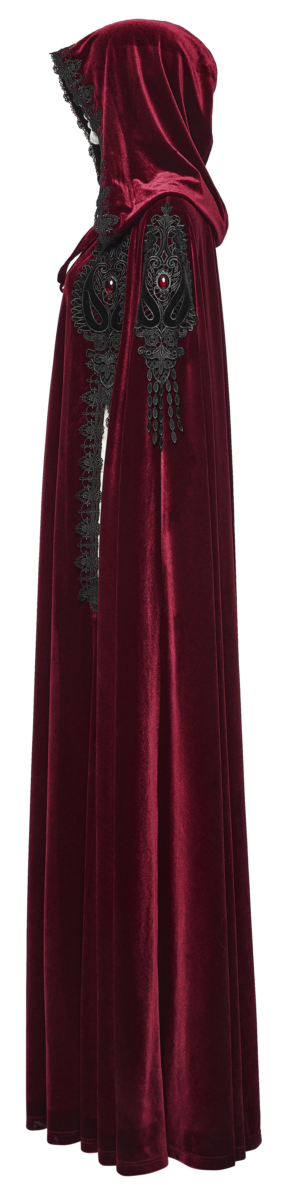 Punk Rave Seraphiel Gothic Velvet Cloak – Blood Red - DevilGothic DevilGothic