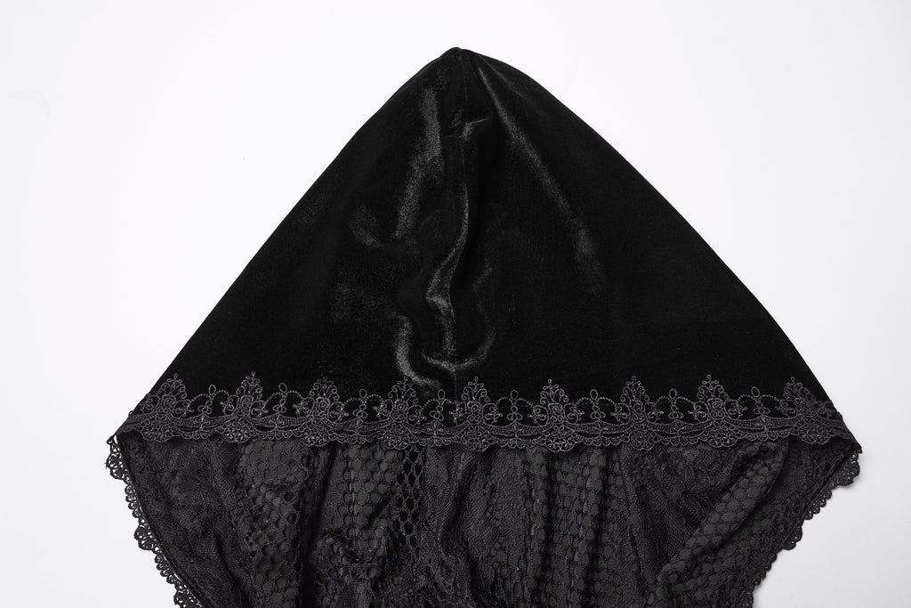 Punk Rave Goth Velvet Cloak – Black - DevilGothic DevilGothic