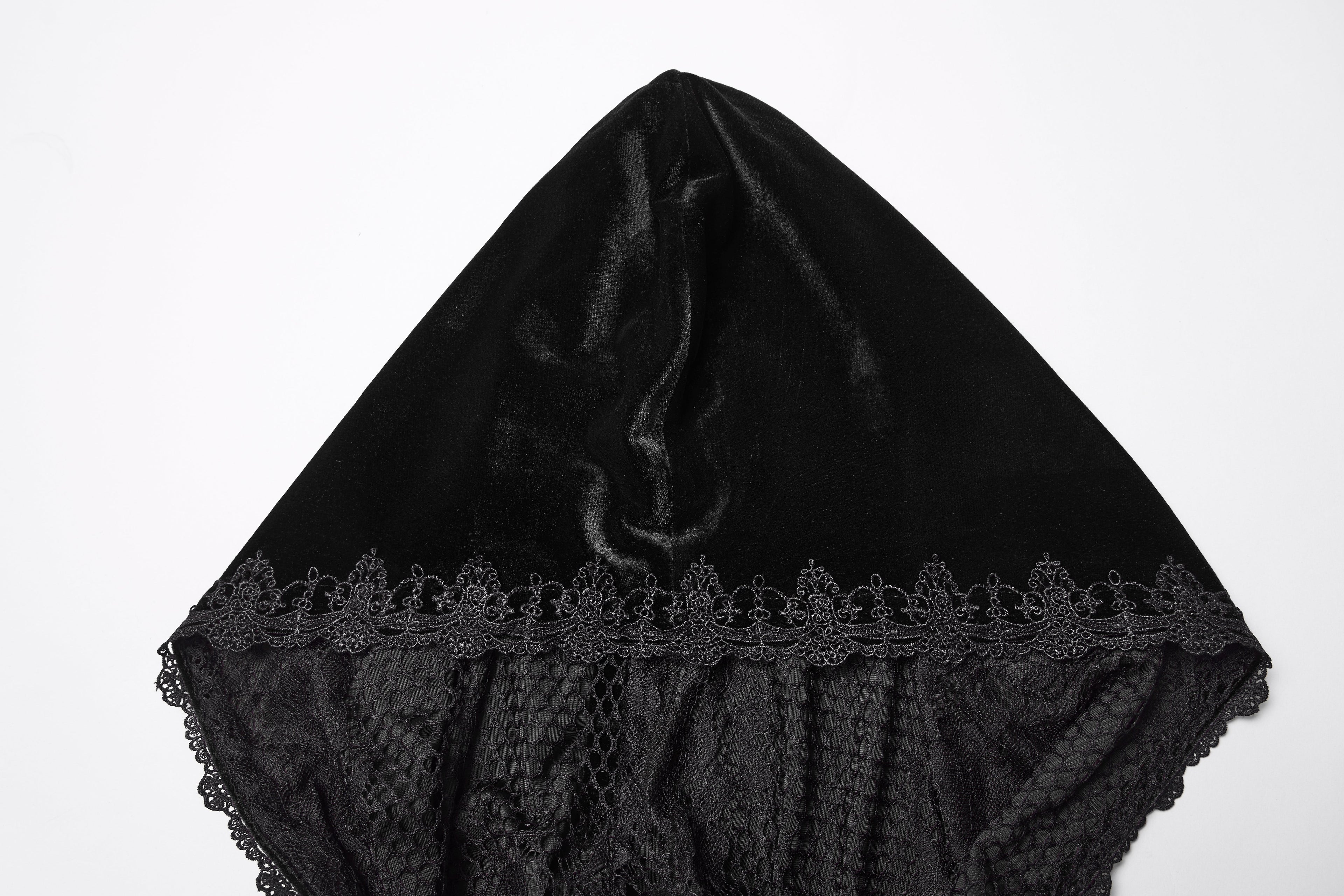 Punk Rave Goth Velvet Cloak – Black - DevilGothic DevilGothic