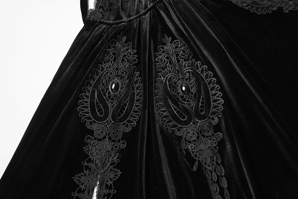 Punk Rave Goth Velvet Cloak – Black - DevilGothic DevilGothic