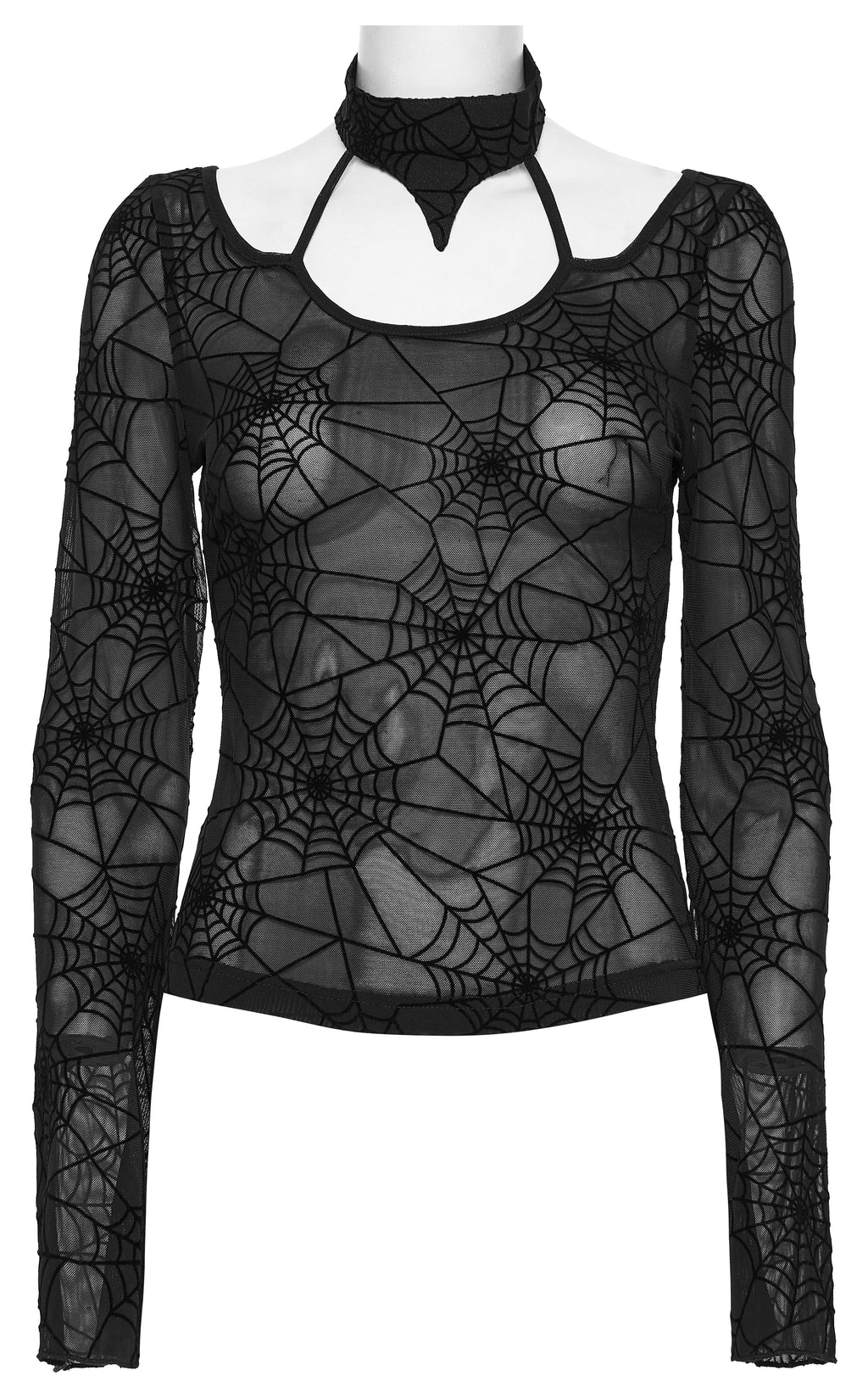 Punk Rave Lilith Gothic Spider Web T-Shirt - DevilGothic DevilGothic