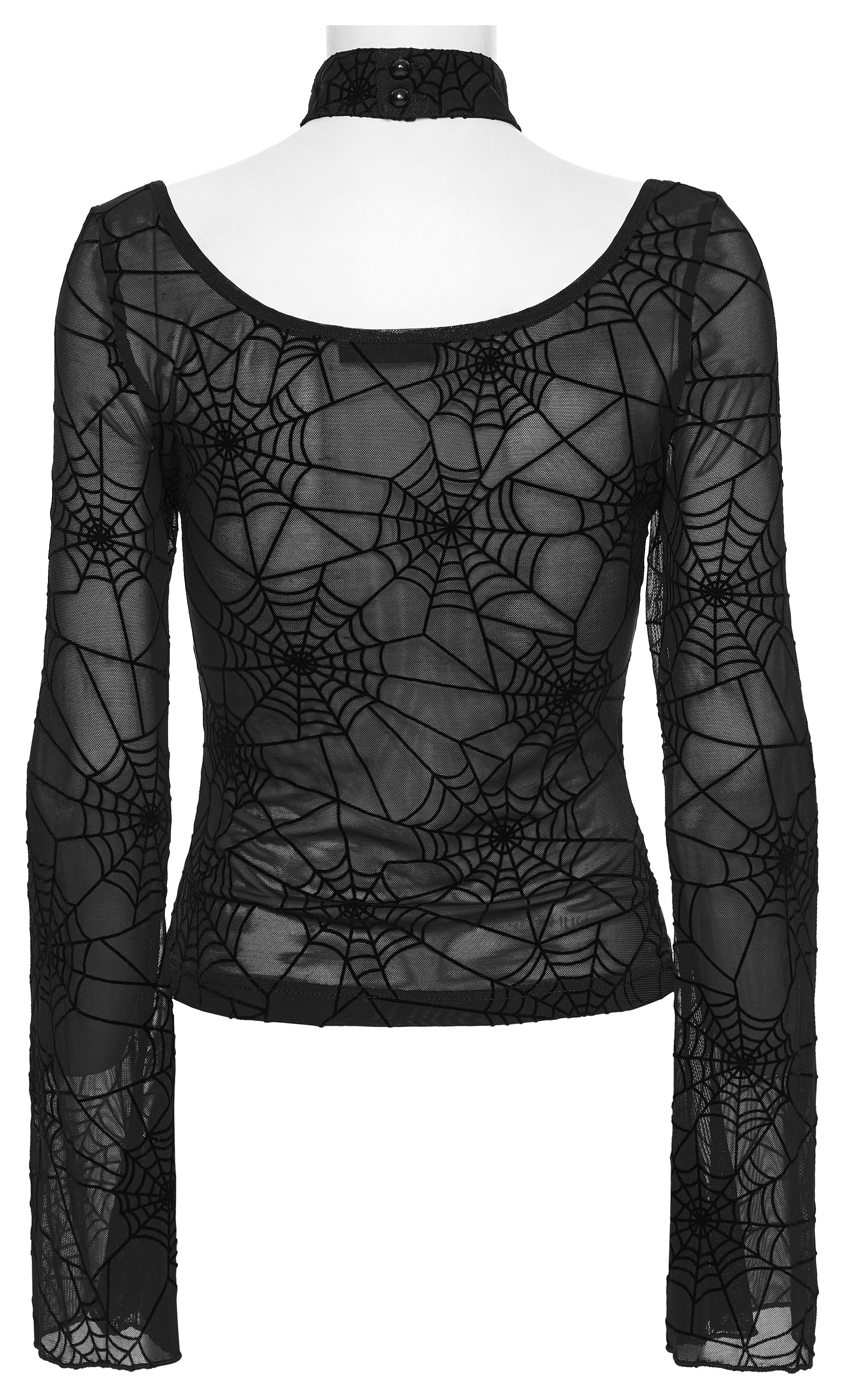 Punk Rave Lilith Gothic Spider Web T-Shirt - DevilGothic DevilGothic