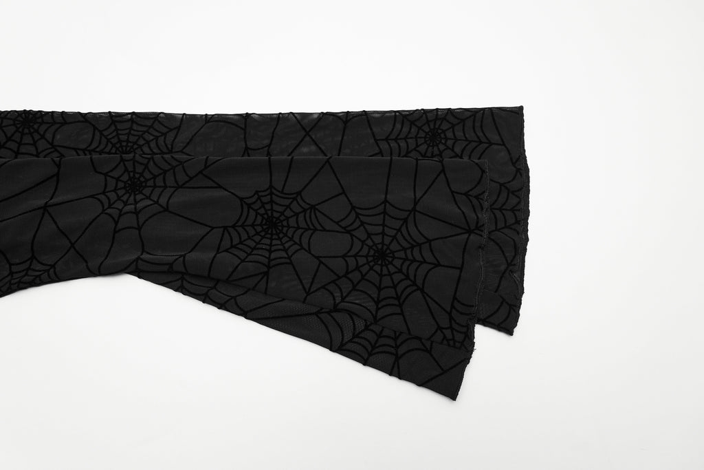 Punk Rave Lilith Gothic Spider Web T-Shirt - DevilGothic DevilGothic