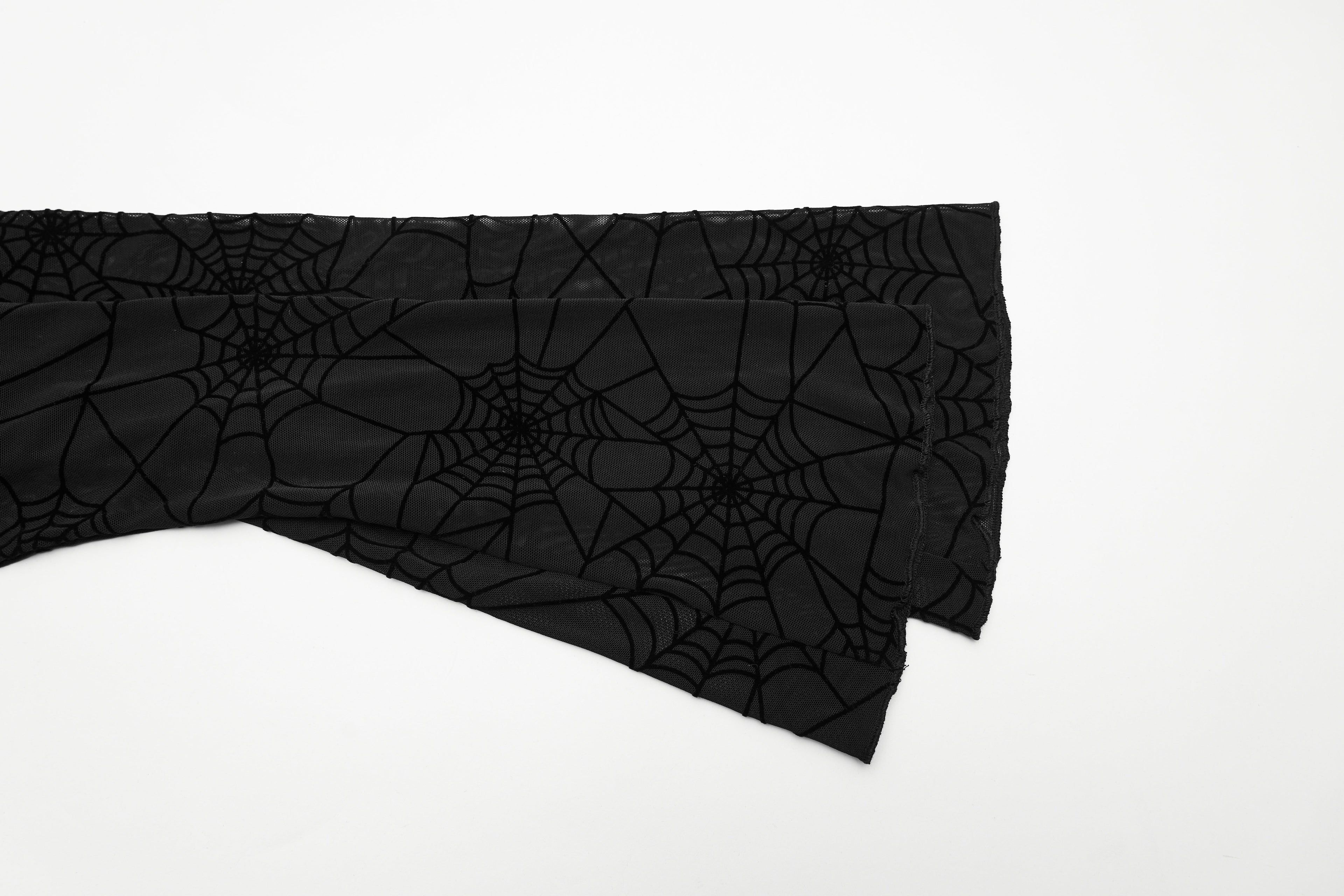Punk Rave Lilith Gothic Spider Web T-Shirt - DevilGothic DevilGothic