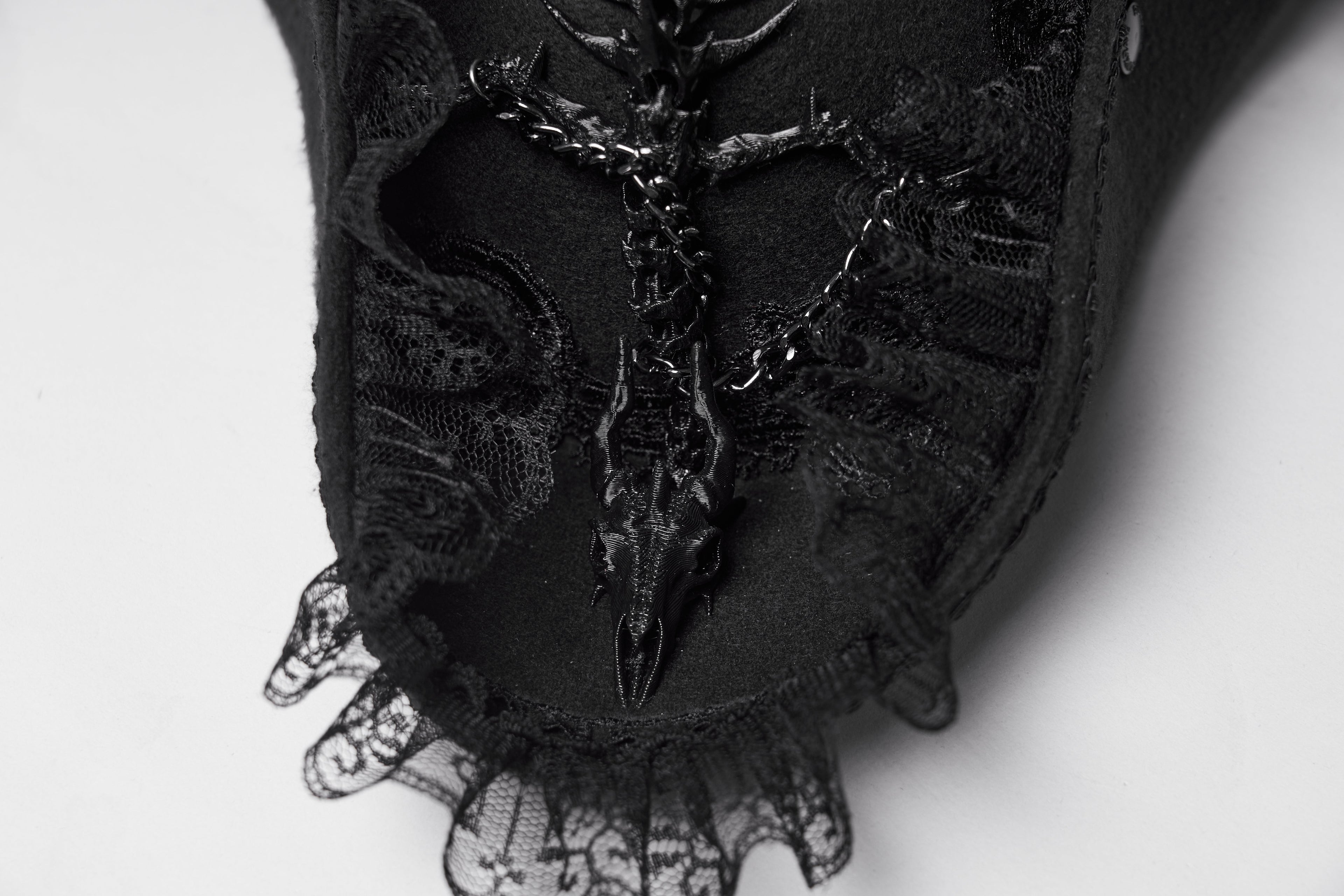 Punk Rave Goth Imprisoned Beast Bone Pirate Hat - DevilGothic DevilGothic