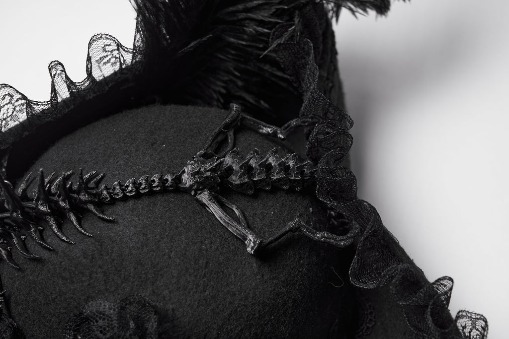 Punk Rave Goth Imprisoned Beast Bone Pirate Hat - DevilGothic DevilGothic