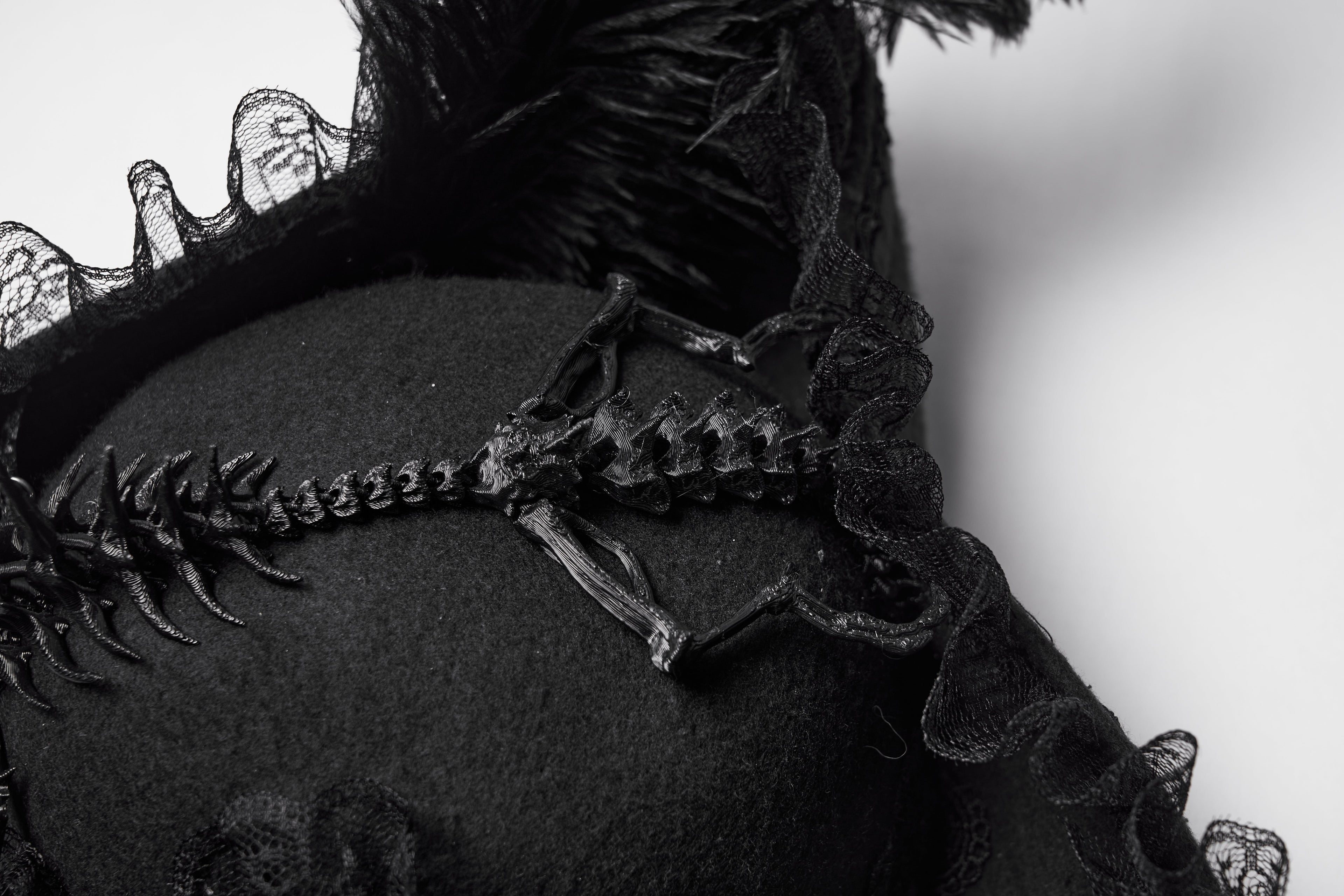 Punk Rave Goth Imprisoned Beast Bone Pirate Hat - DevilGothic DevilGothic