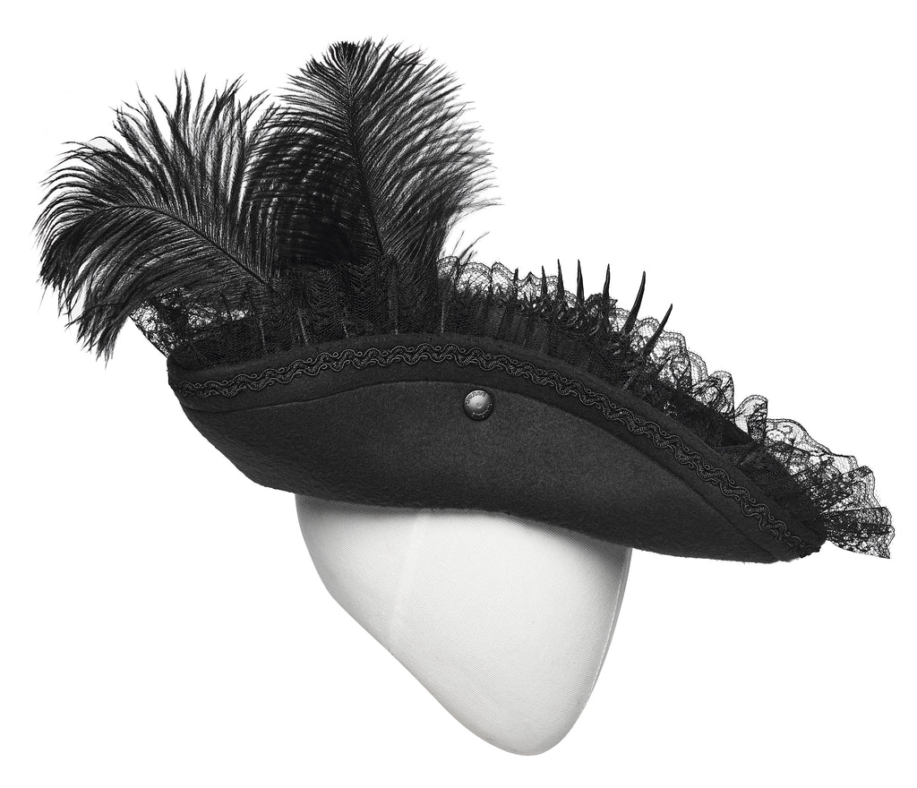Punk Rave Goth Imprisoned Beast Bone Pirate Hat - DevilGothic DevilGothic