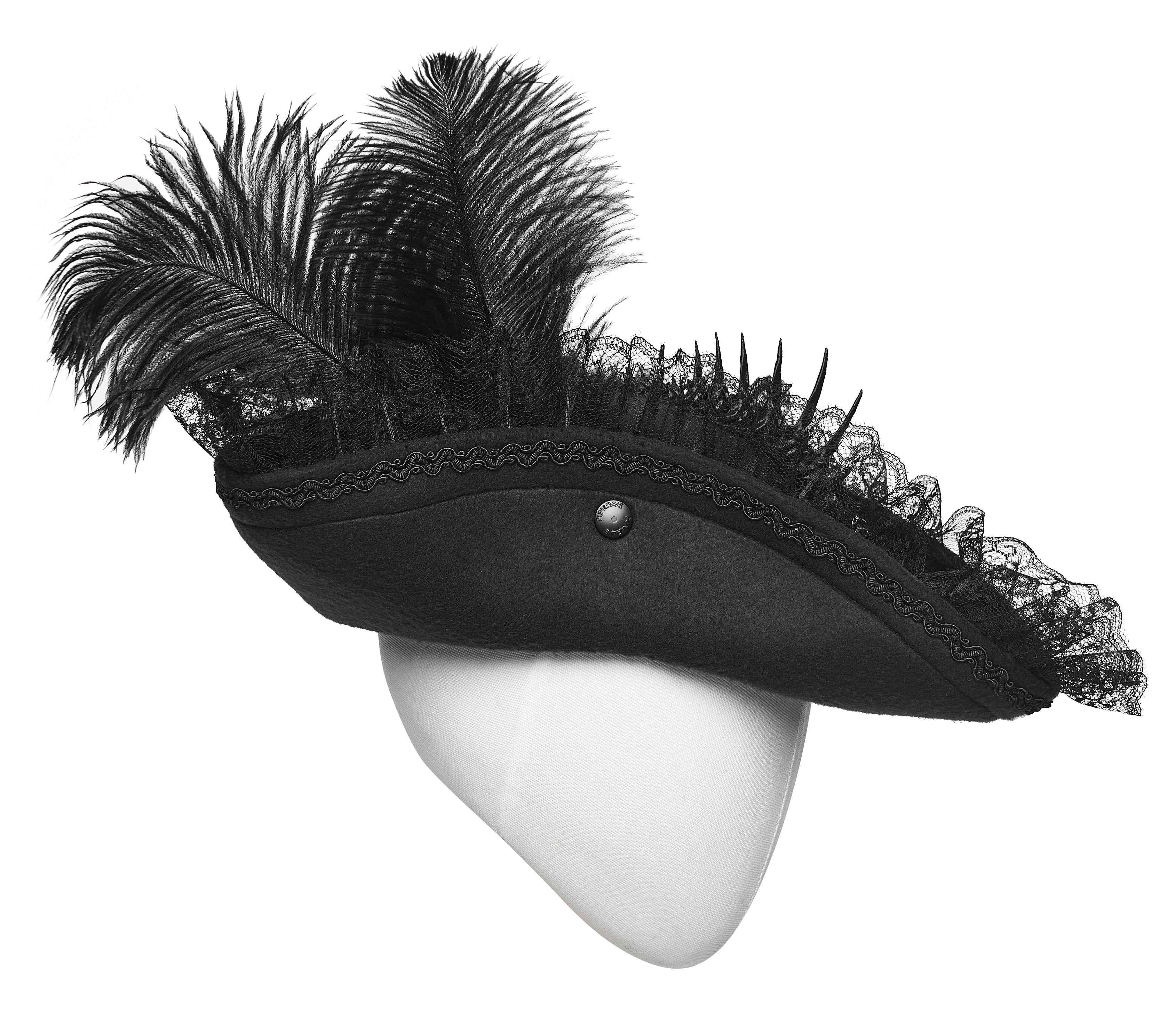 Punk Rave Goth Imprisoned Beast Bone Pirate Hat - DevilGothic DevilGothic