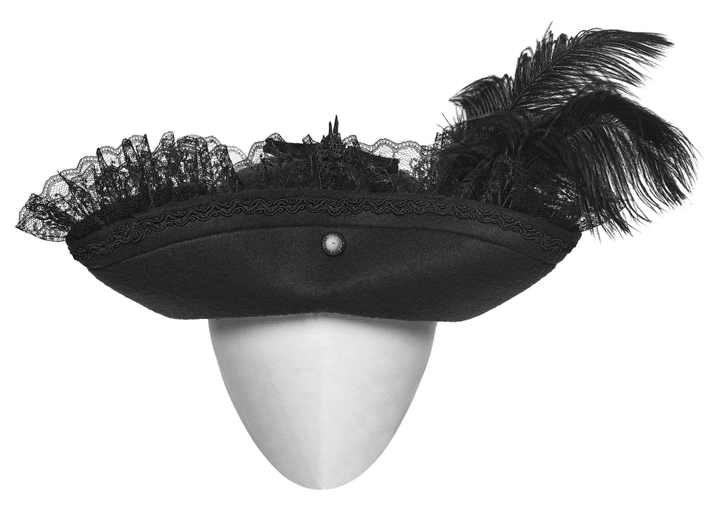 Punk Rave Goth Imprisoned Beast Bone Pirate Hat - DevilGothic DevilGothic