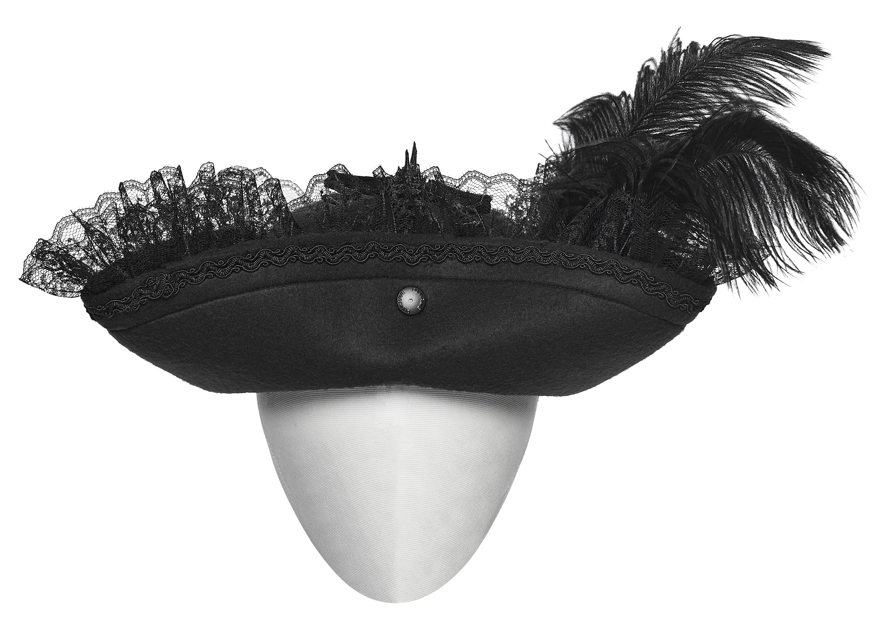 Punk Rave Goth Imprisoned Beast Bone Pirate Hat - DevilGothic DevilGothic
