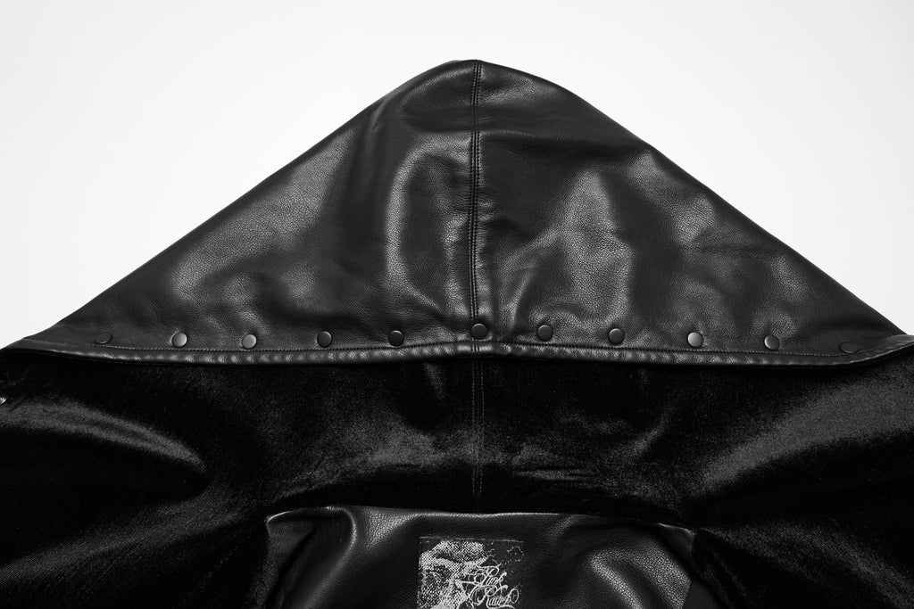 Punk Rave Nyx Hooded Faux Leather Jacket - DevilGothic DevilGothic