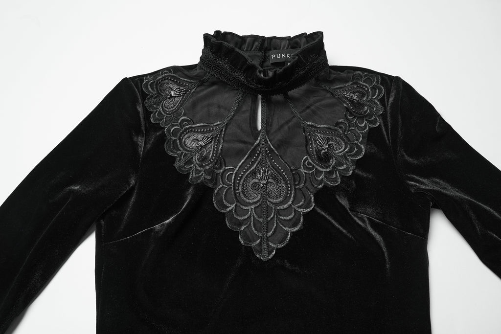 Punk Rave Belladonna Demon’s Hand Velvet T-Shirt - DevilGothic DevilGothic