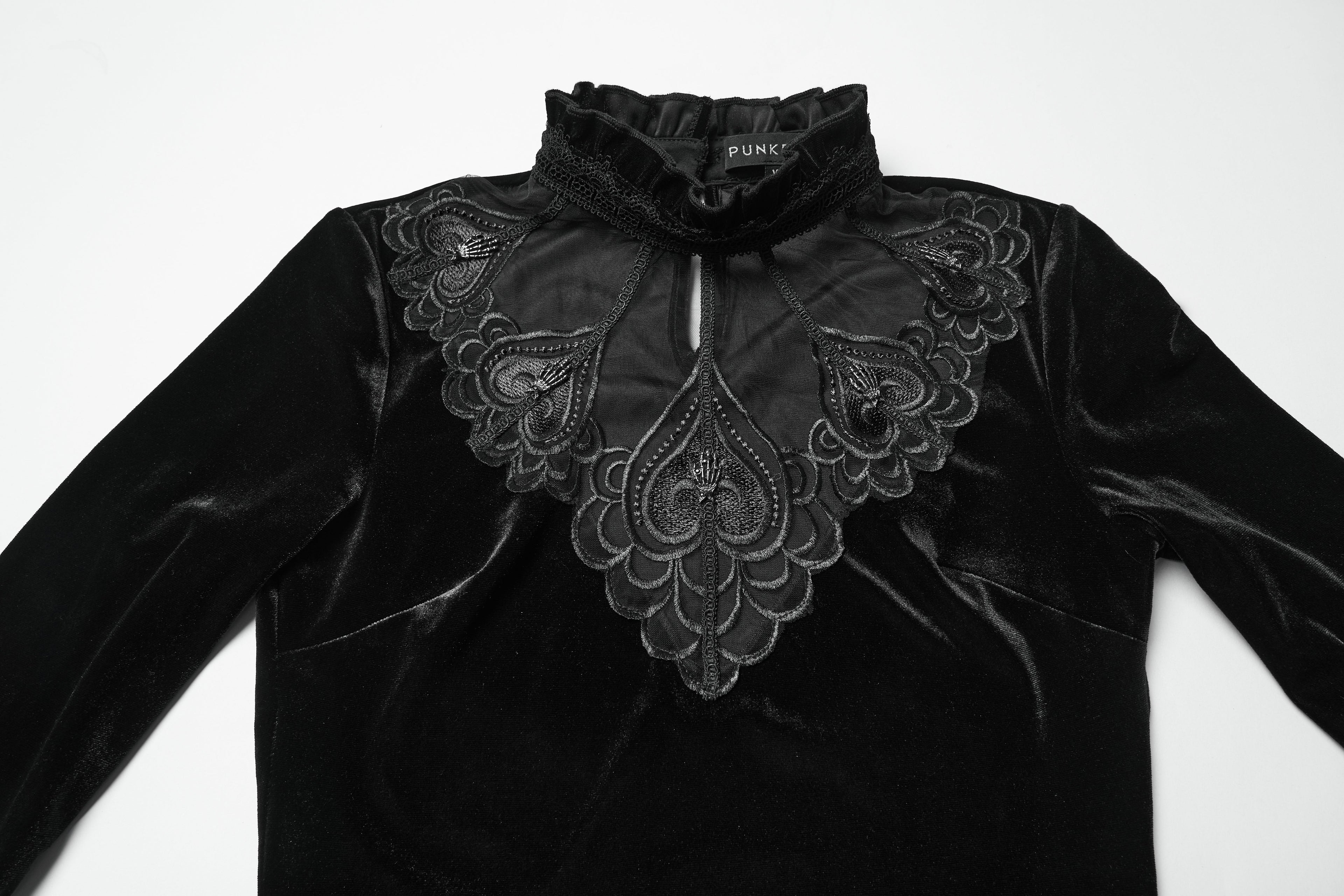 Punk Rave Belladonna Demon’s Hand Velvet T-Shirt - DevilGothic DevilGothic