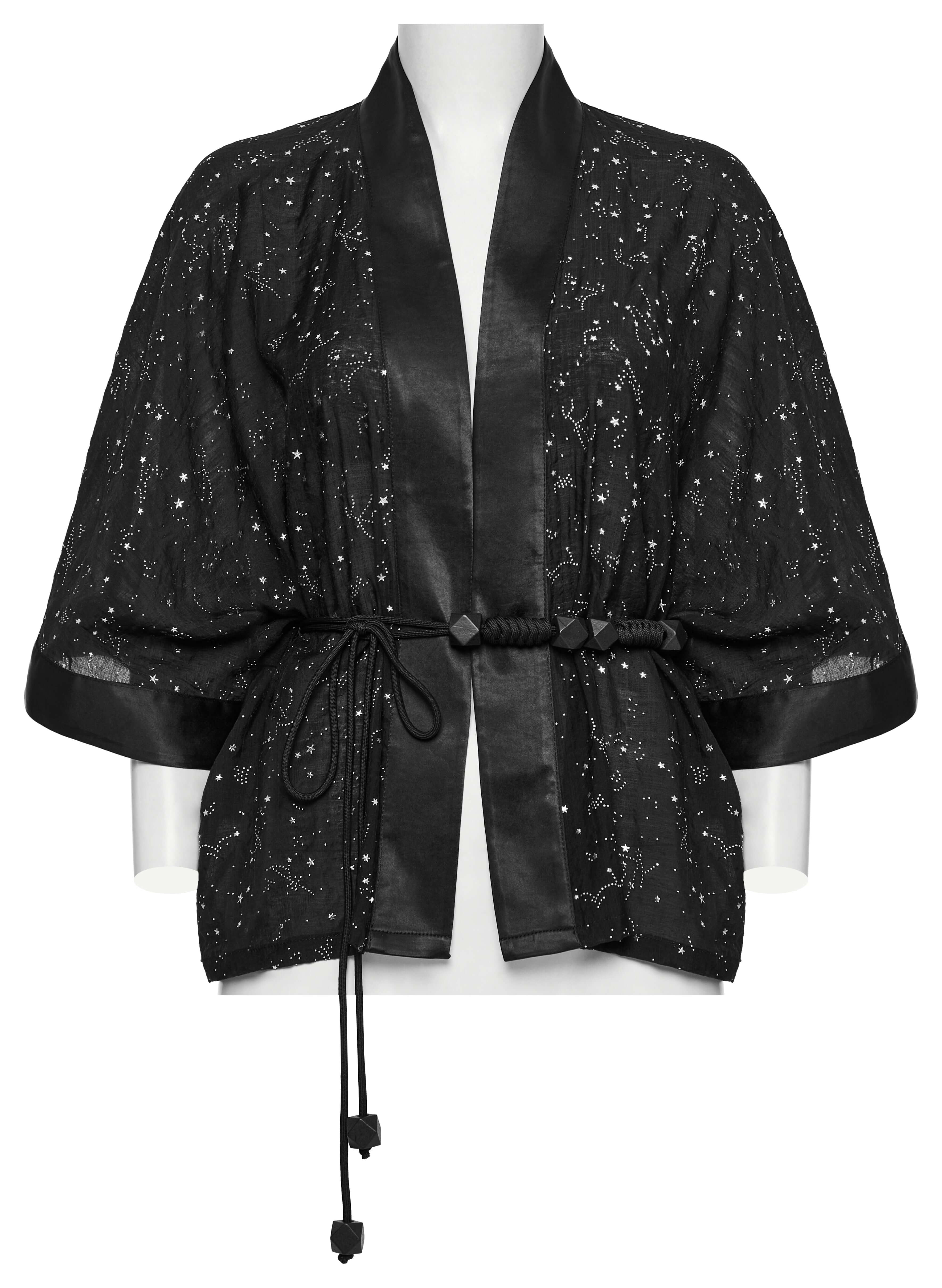 Punk Rave Augusta Constellation Print Kimono Top or Jacket - DevilGothic DevilGothic