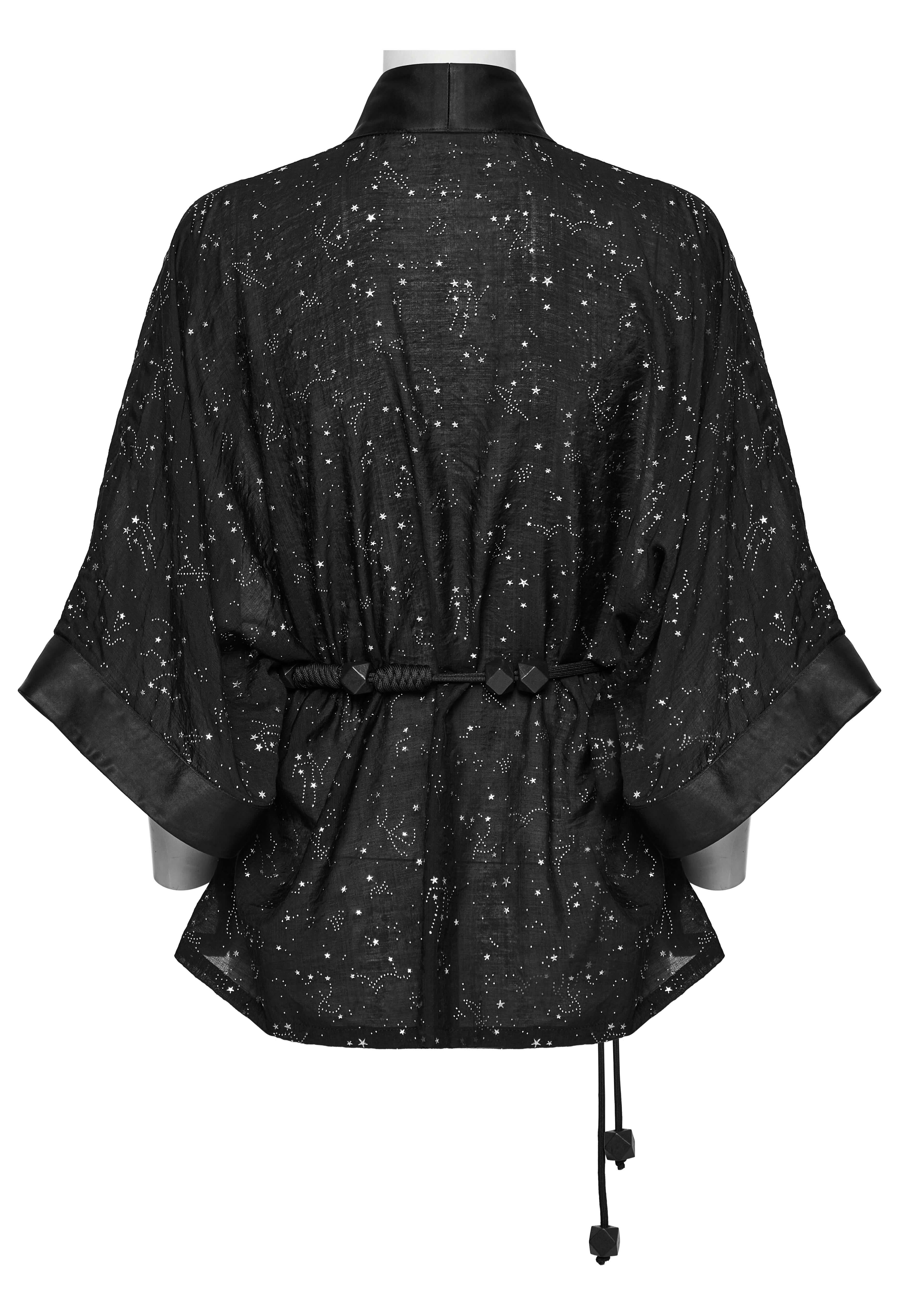 Punk Rave Augusta Constellation Print Kimono Top or Jacket - DevilGothic DevilGothic
