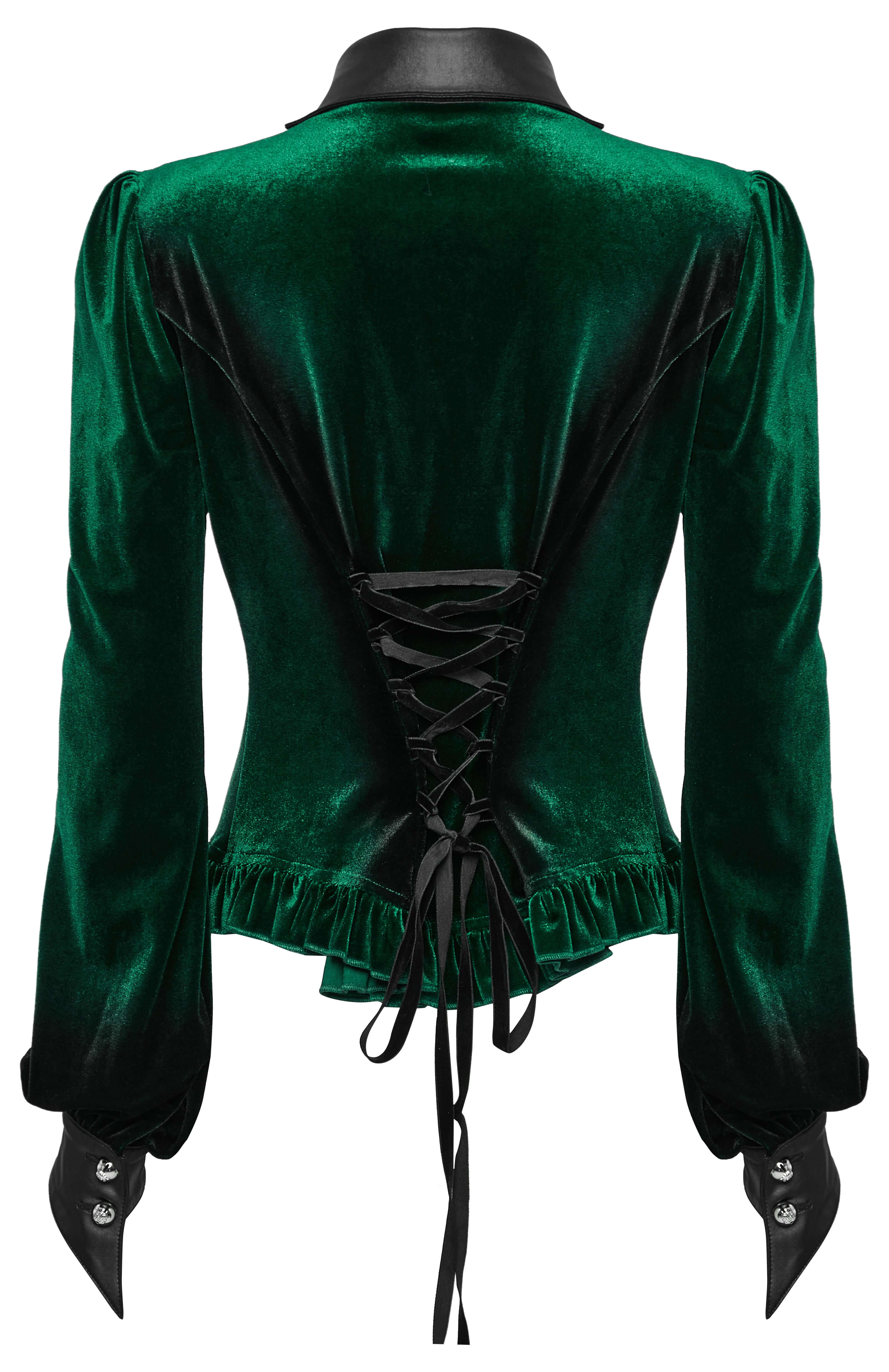 Punk Rave Fawn Gradient Printed Shirt in Green - DevilGothic DevilGothic