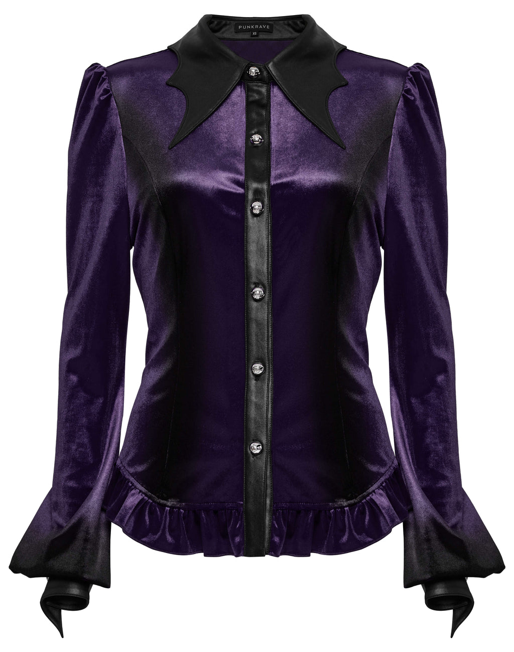 Punk Rave Fawn Gradient Printed Shirt in Violet - DevilGothic DevilGothic