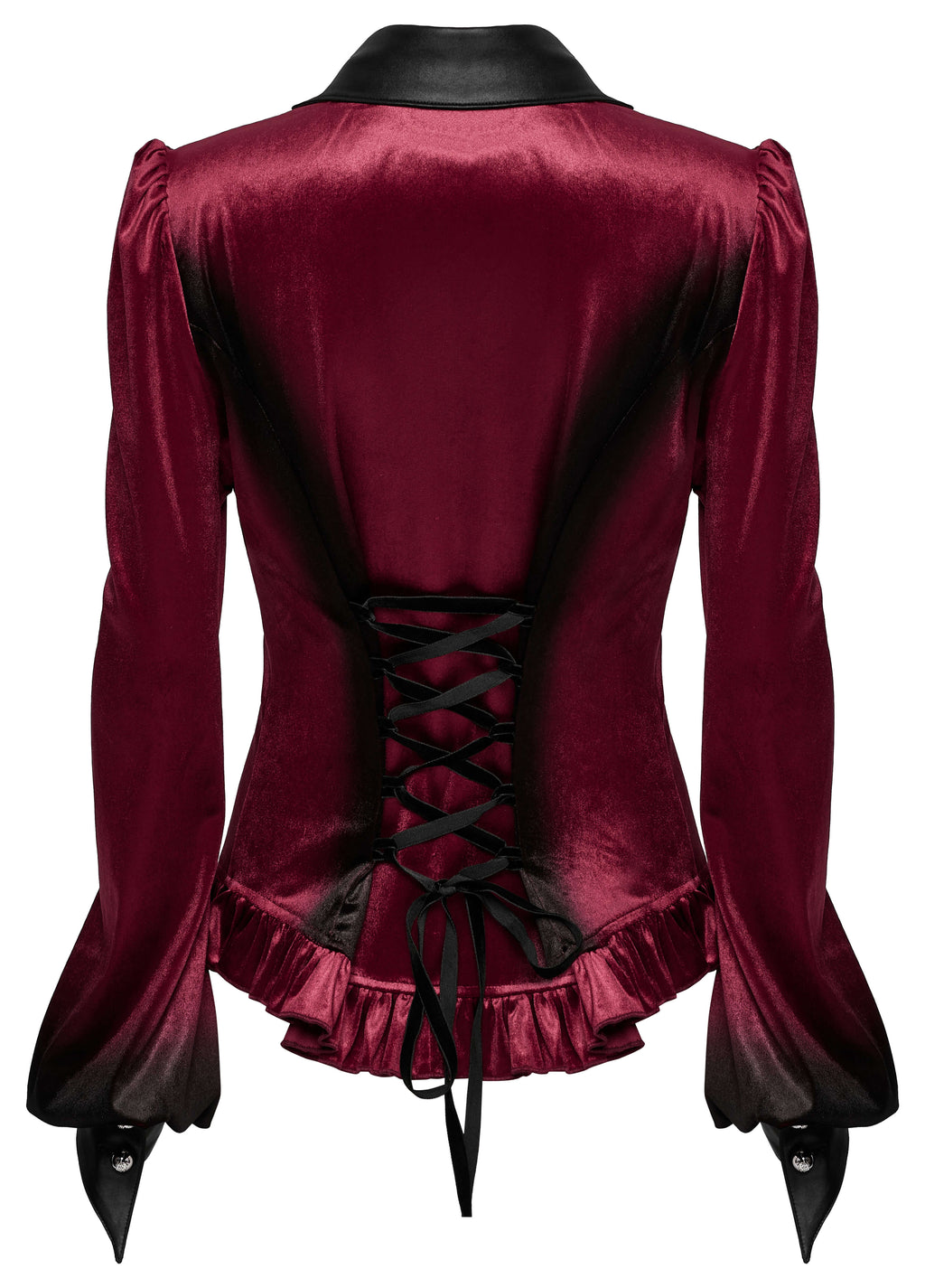 Punk Rave Fawn Gradient Printed Shirt in Red - DevilGothic DevilGothic