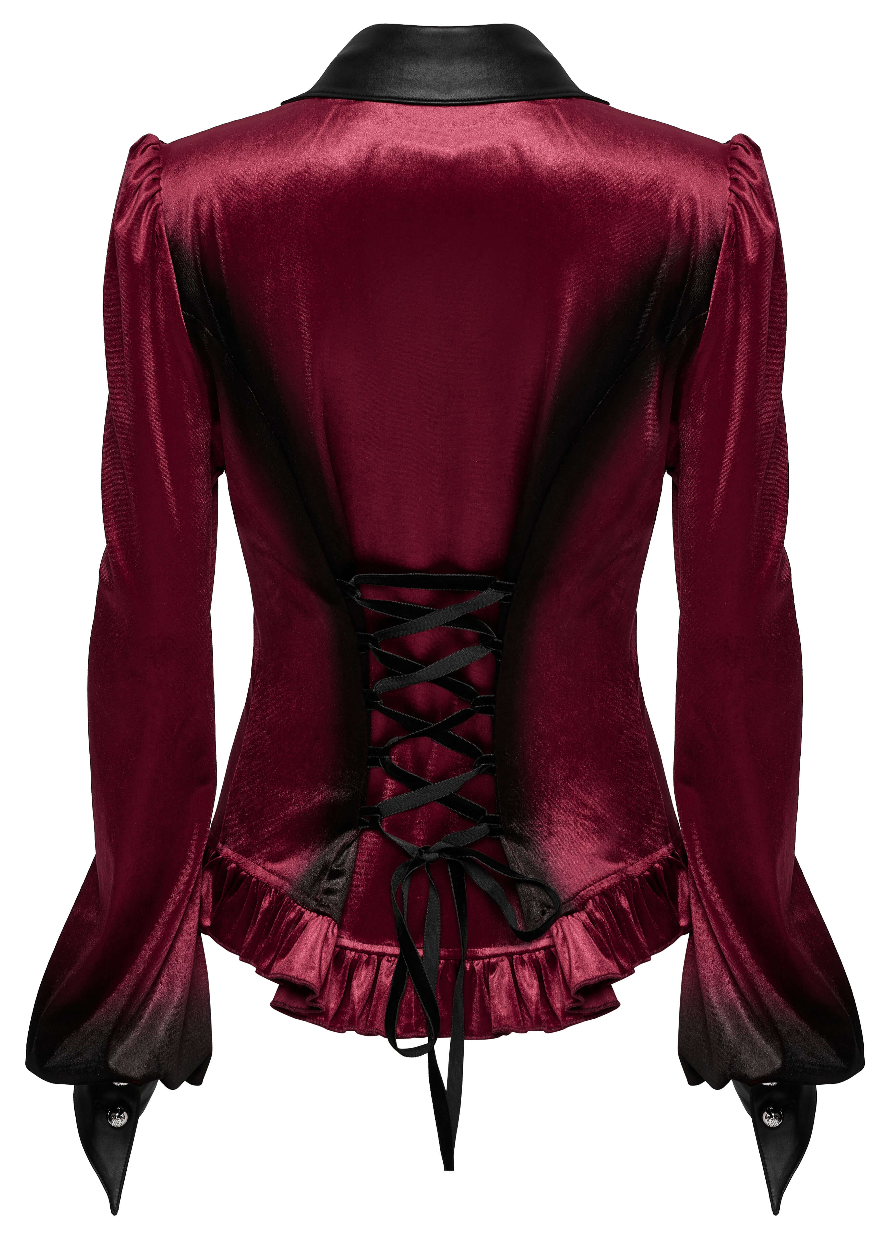 Punk Rave Fawn Gradient Printed Shirt in Red - DevilGothic DevilGothic