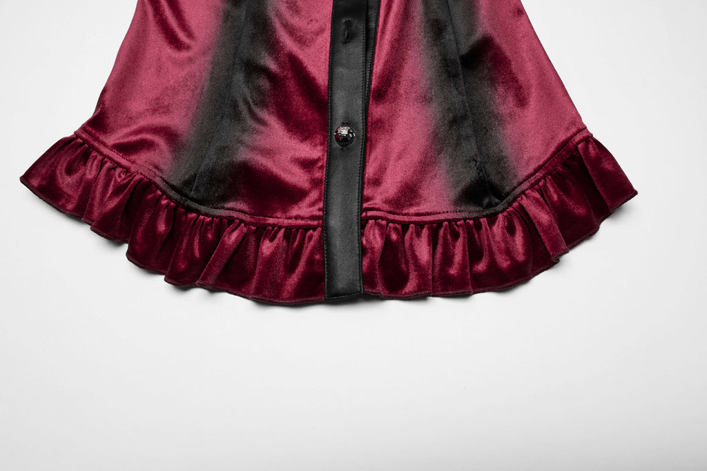 Punk Rave Fawn Gradient Printed Shirt in Red - DevilGothic DevilGothic