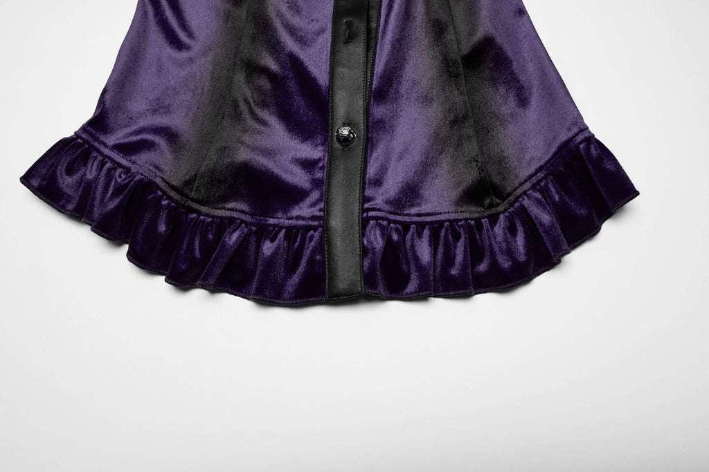 Punk Rave Fawn Gradient Printed Shirt in Violet - DevilGothic DevilGothic
