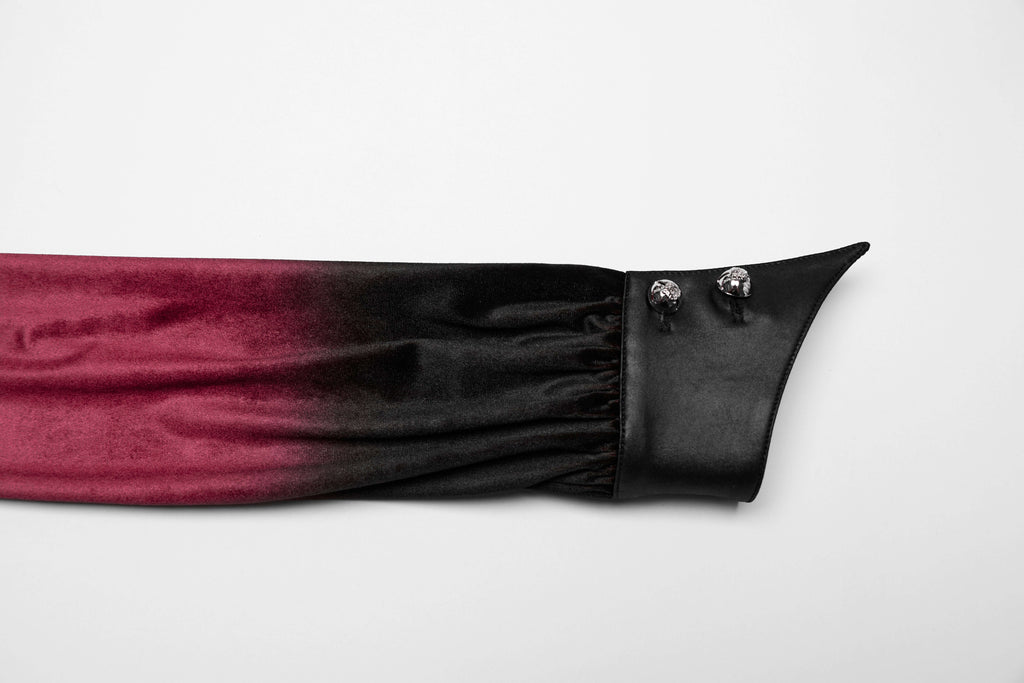 Punk Rave Fawn Gradient Printed Shirt in Red - DevilGothic DevilGothic