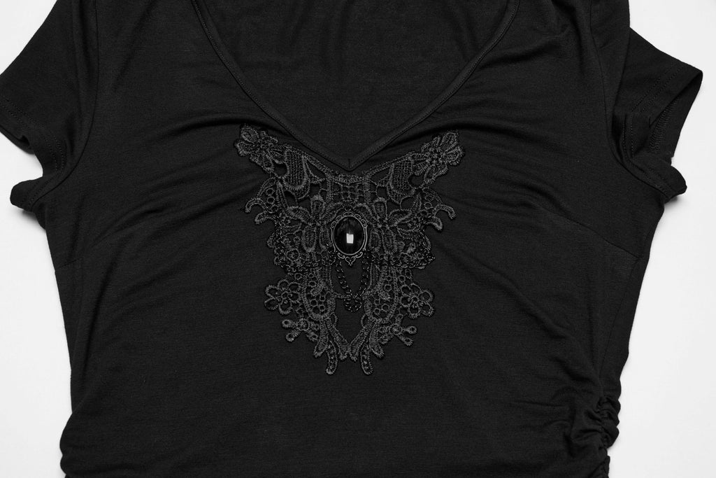 Punk Rave Armida V-neck T-shirt - DevilGothic DevilGothic
