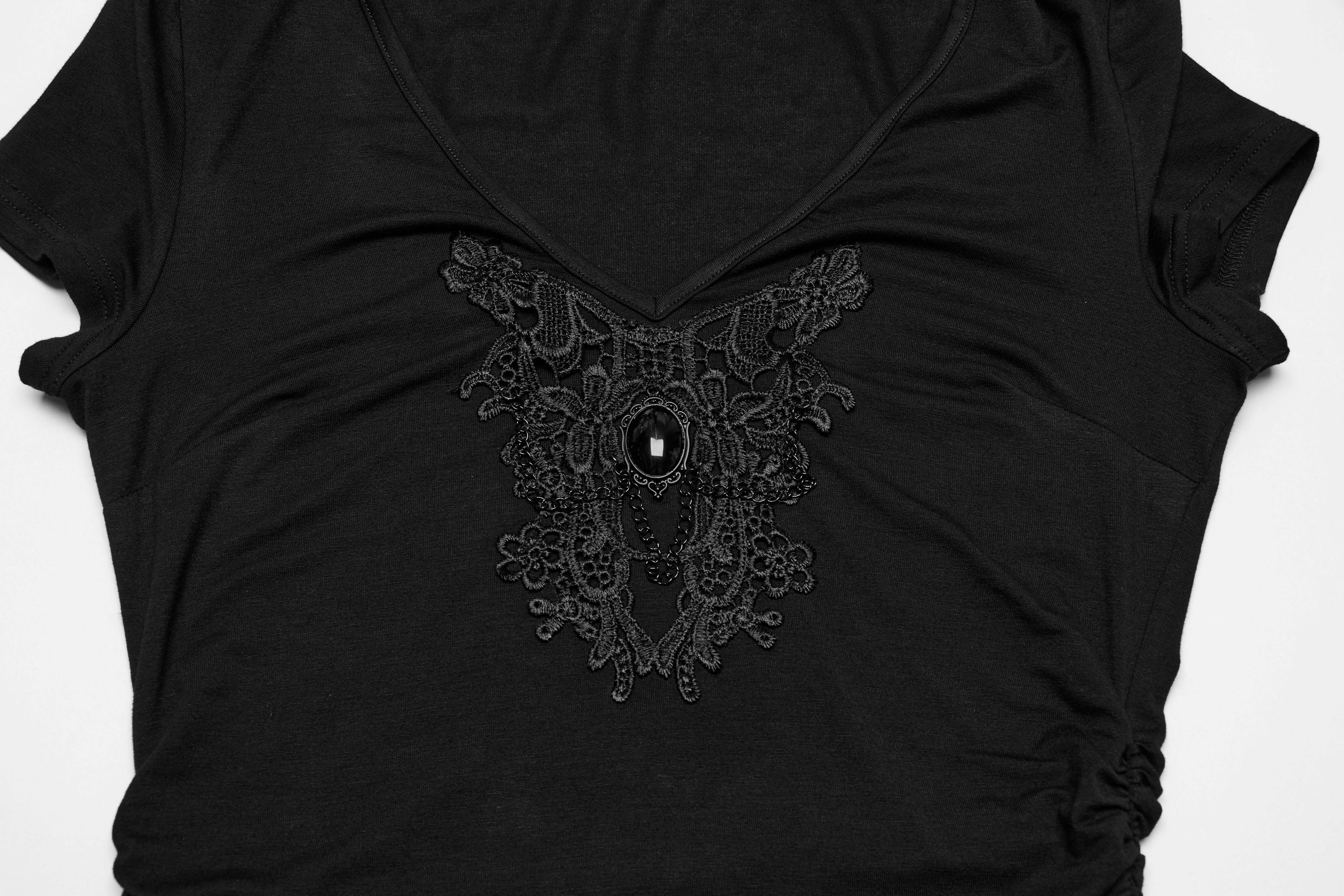 Punk Rave Armida V-neck T-shirt - DevilGothic DevilGothic