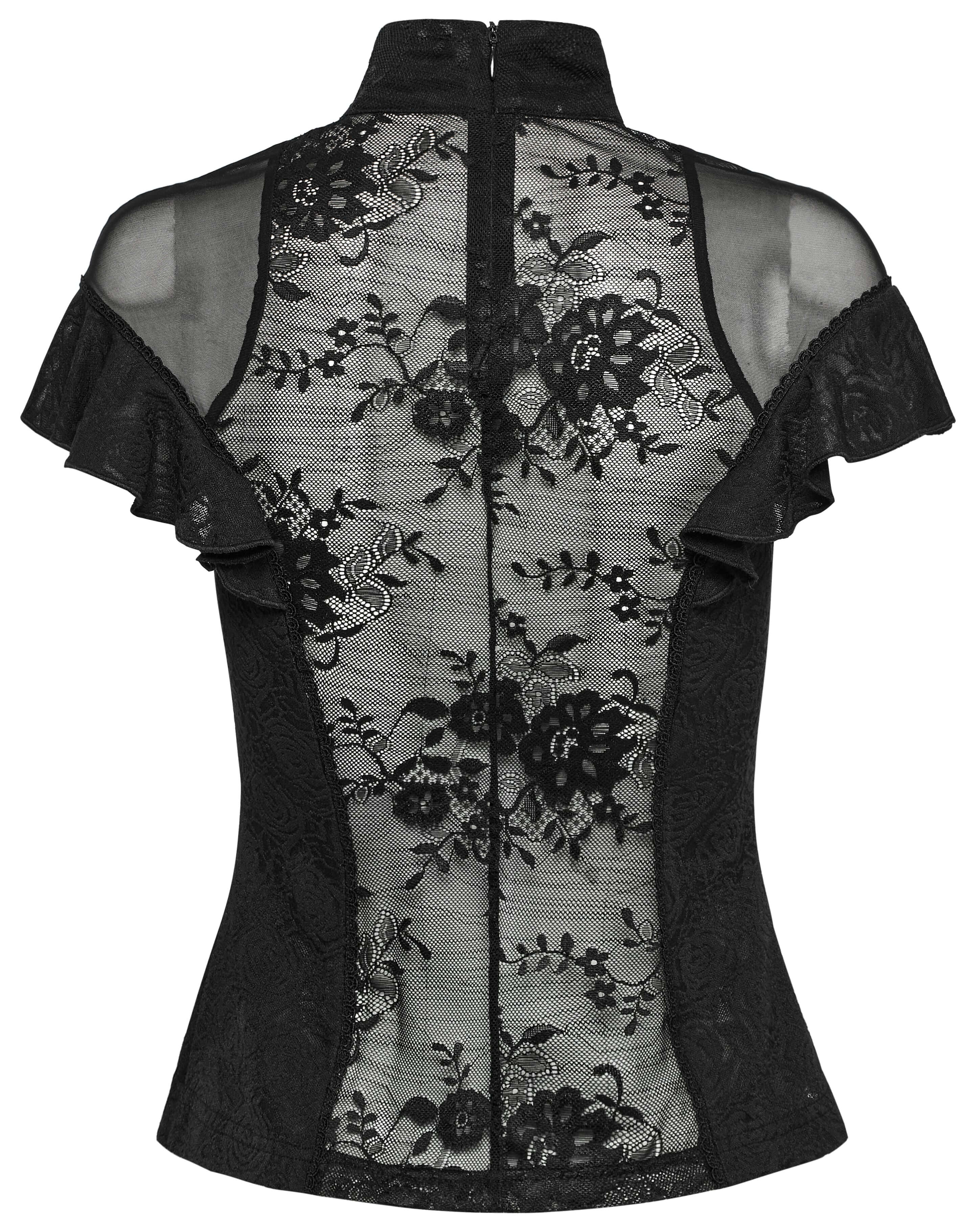 Punk Rave Gothic Applique Top - DevilGothic DevilGothic