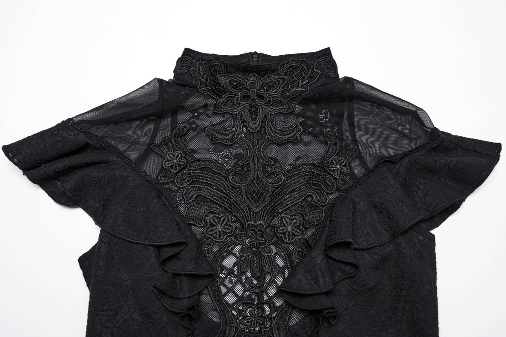Punk Rave Gothic Applique Top - DevilGothic DevilGothic