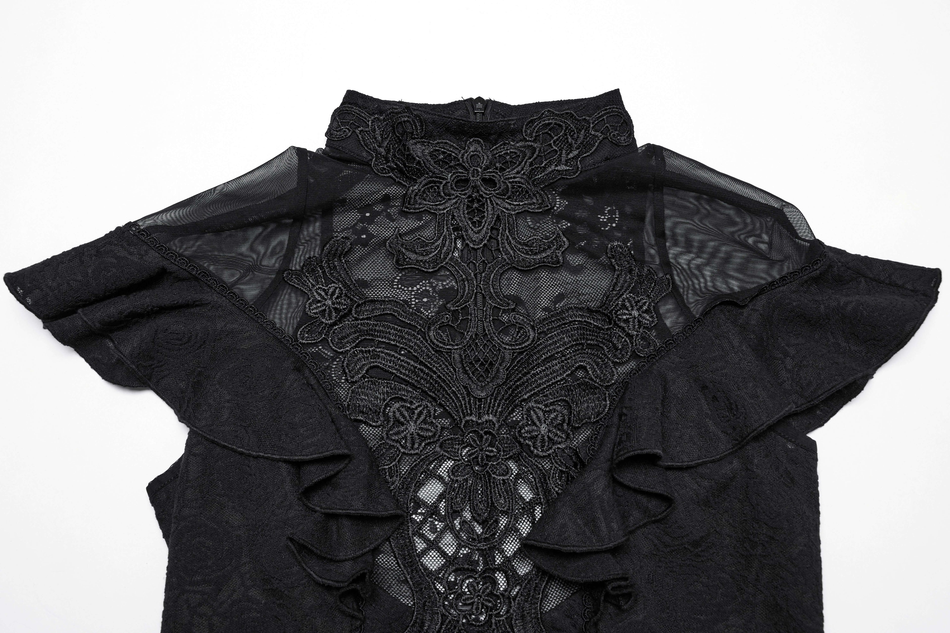 Punk Rave Gothic Applique Top - DevilGothic DevilGothic