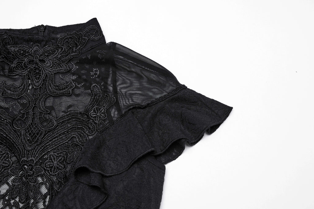Punk Rave Gothic Applique Top - DevilGothic DevilGothic