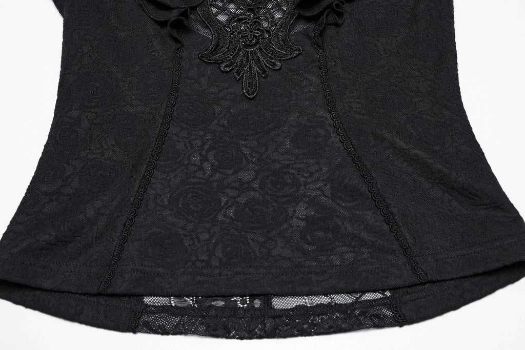 Punk Rave Gothic Applique Top - DevilGothic DevilGothic