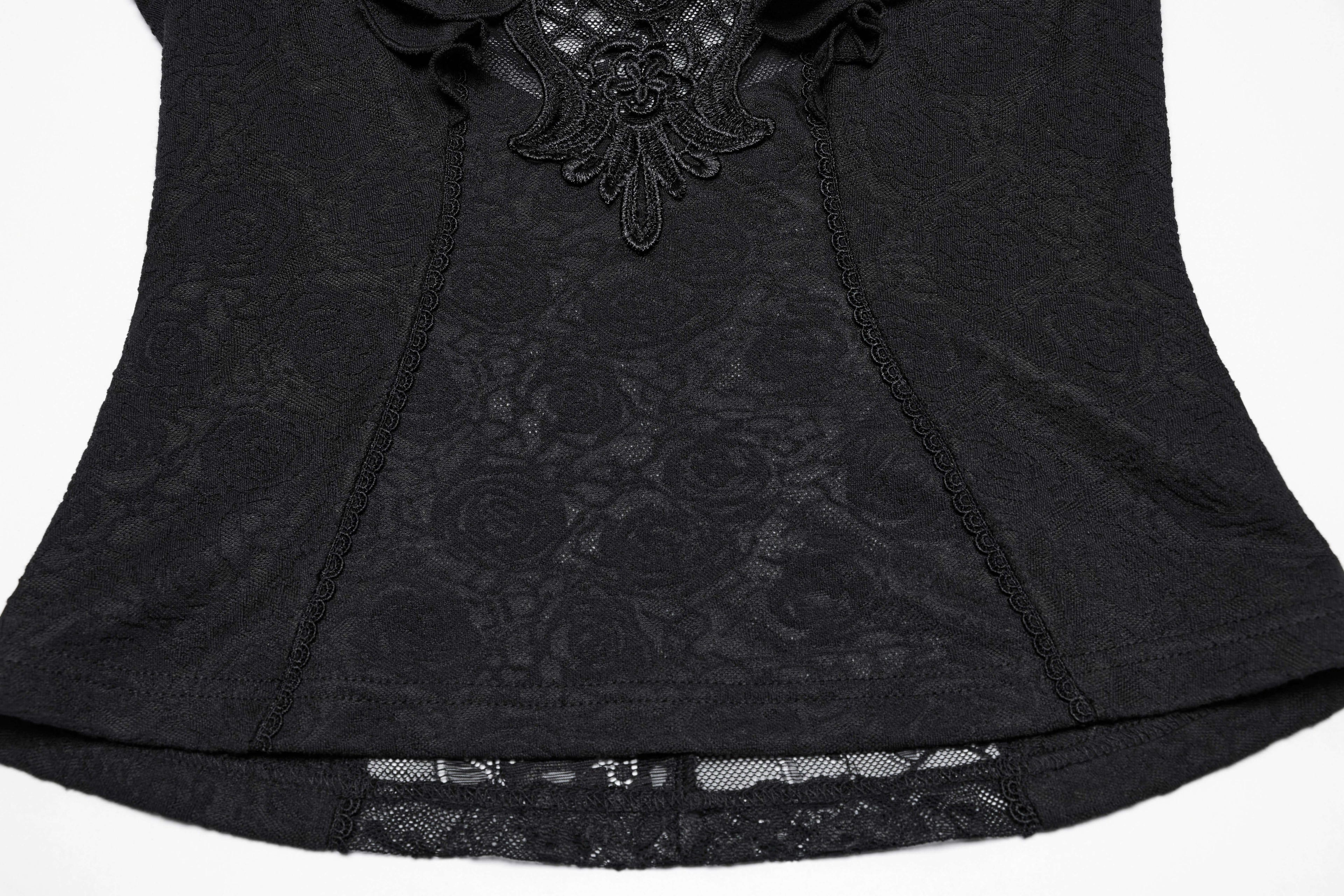 Punk Rave Gothic Applique Top - DevilGothic DevilGothic